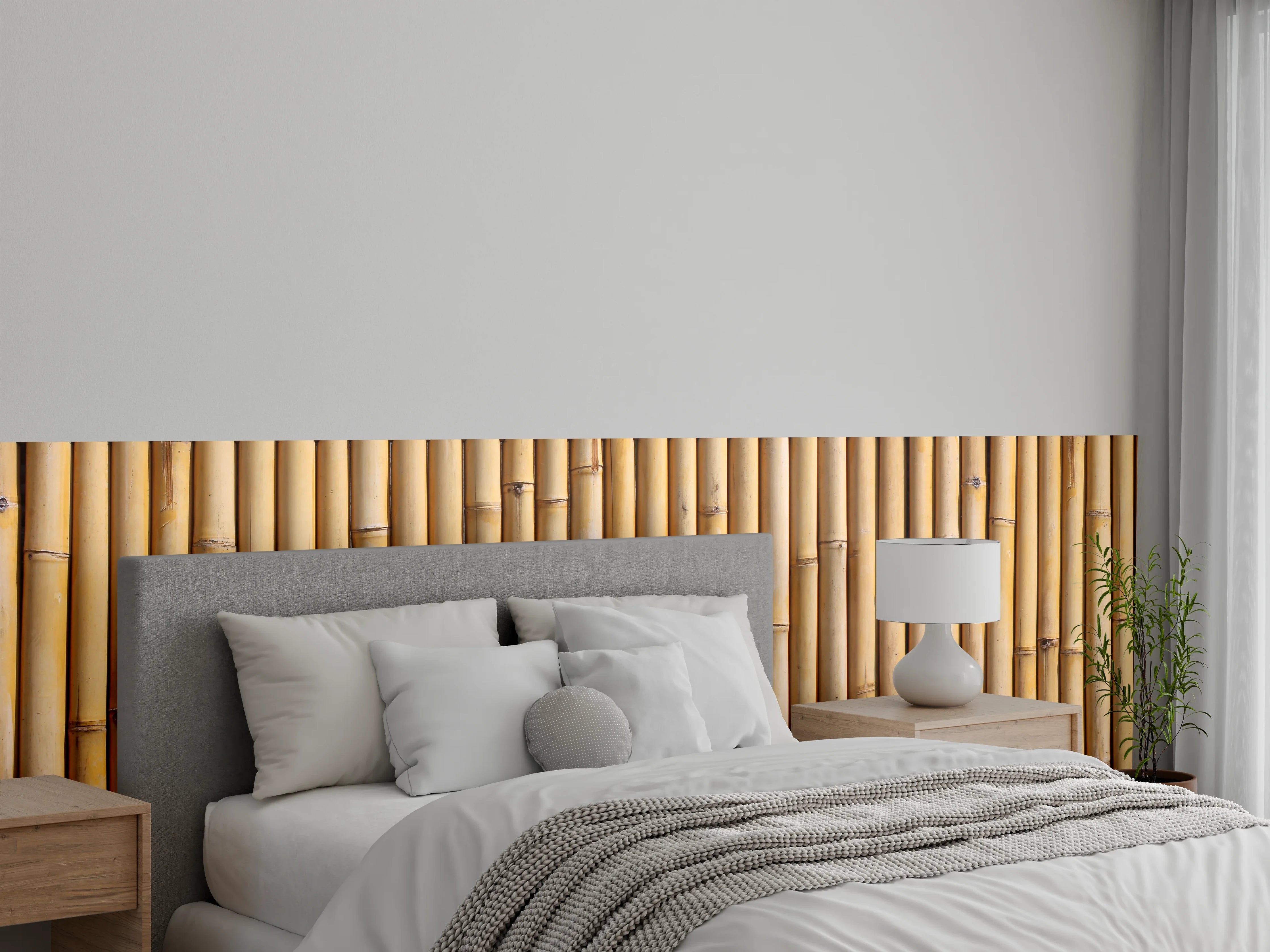 Wandverkleidung Schlafzimmer - Natürliche Bambusoptik für stilvolle Wände