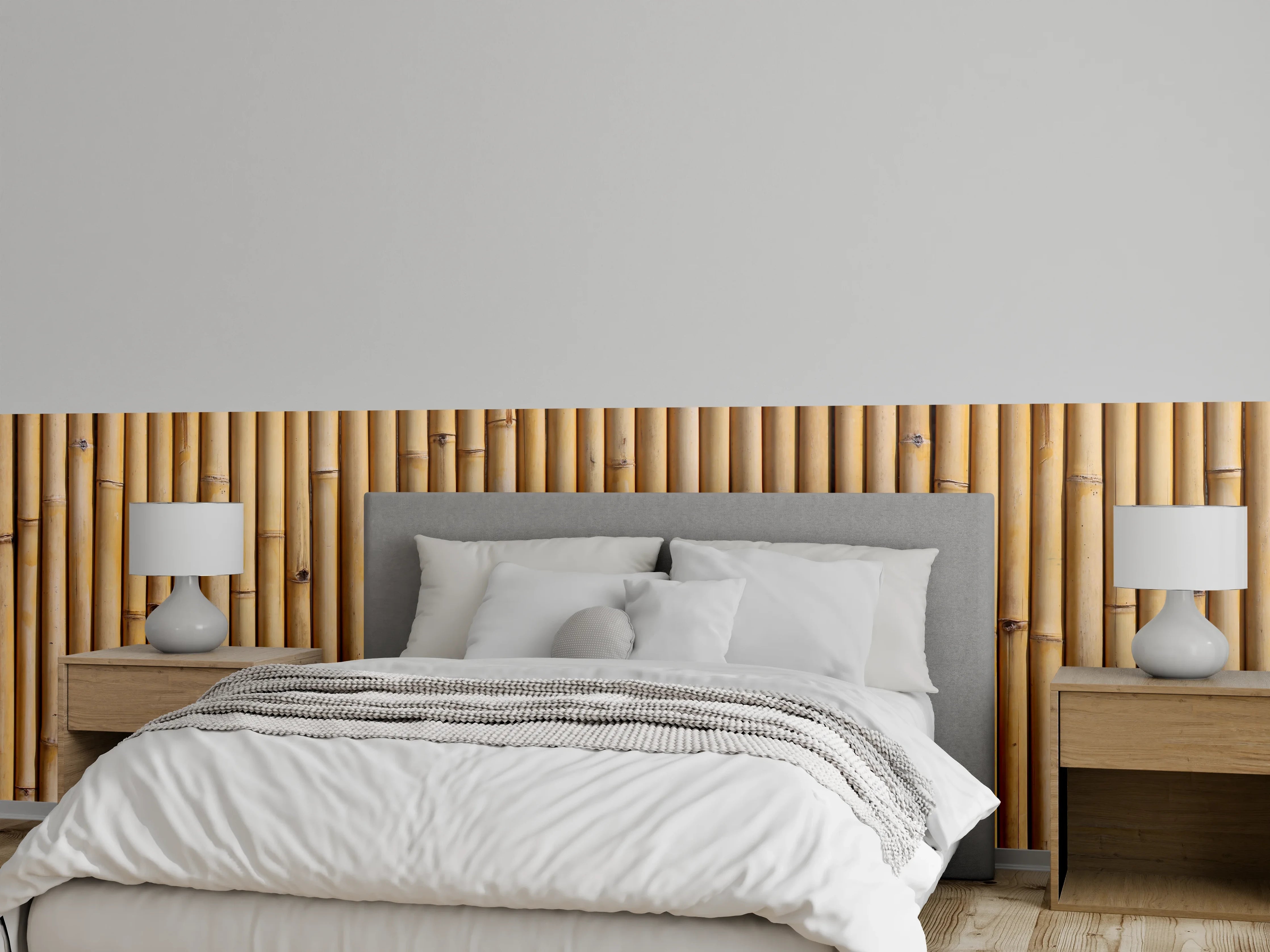 Wandverkleidung Schlafzimmer - Natürliche Bambusoptik für stilvolle Wände