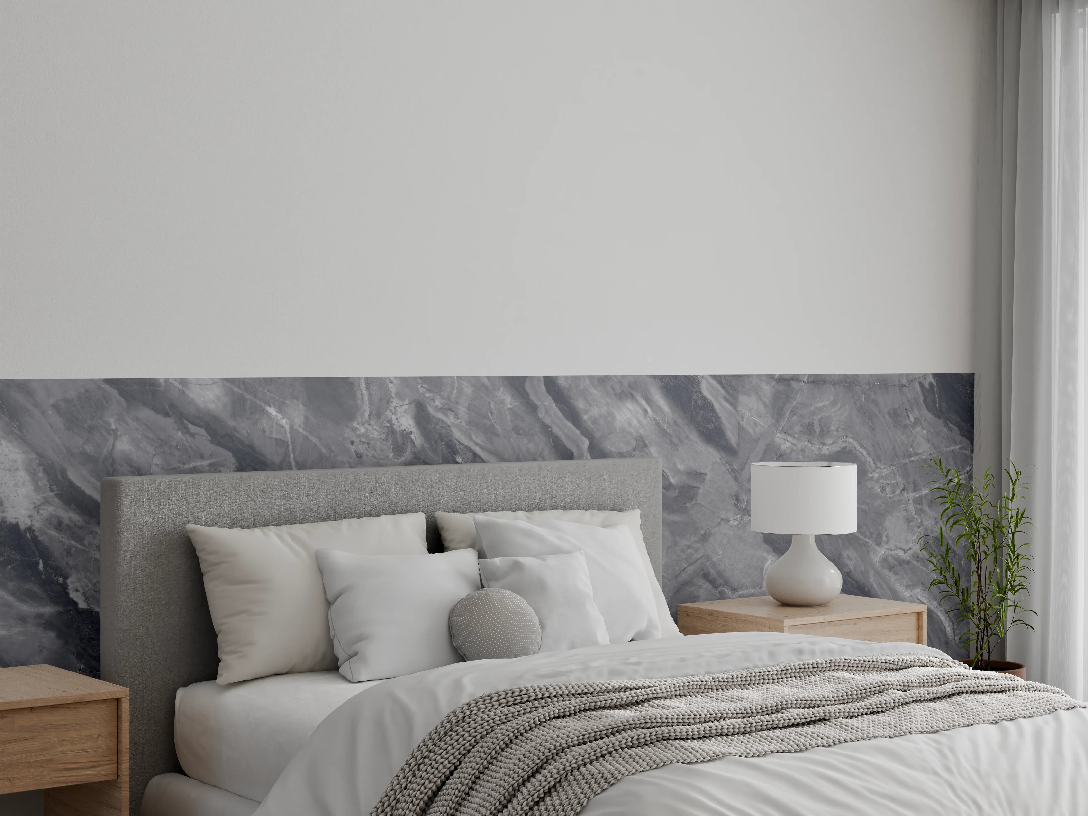 Wandverkleidung Schlafzimmer - Natürliche Breccia-Marmorfliesen