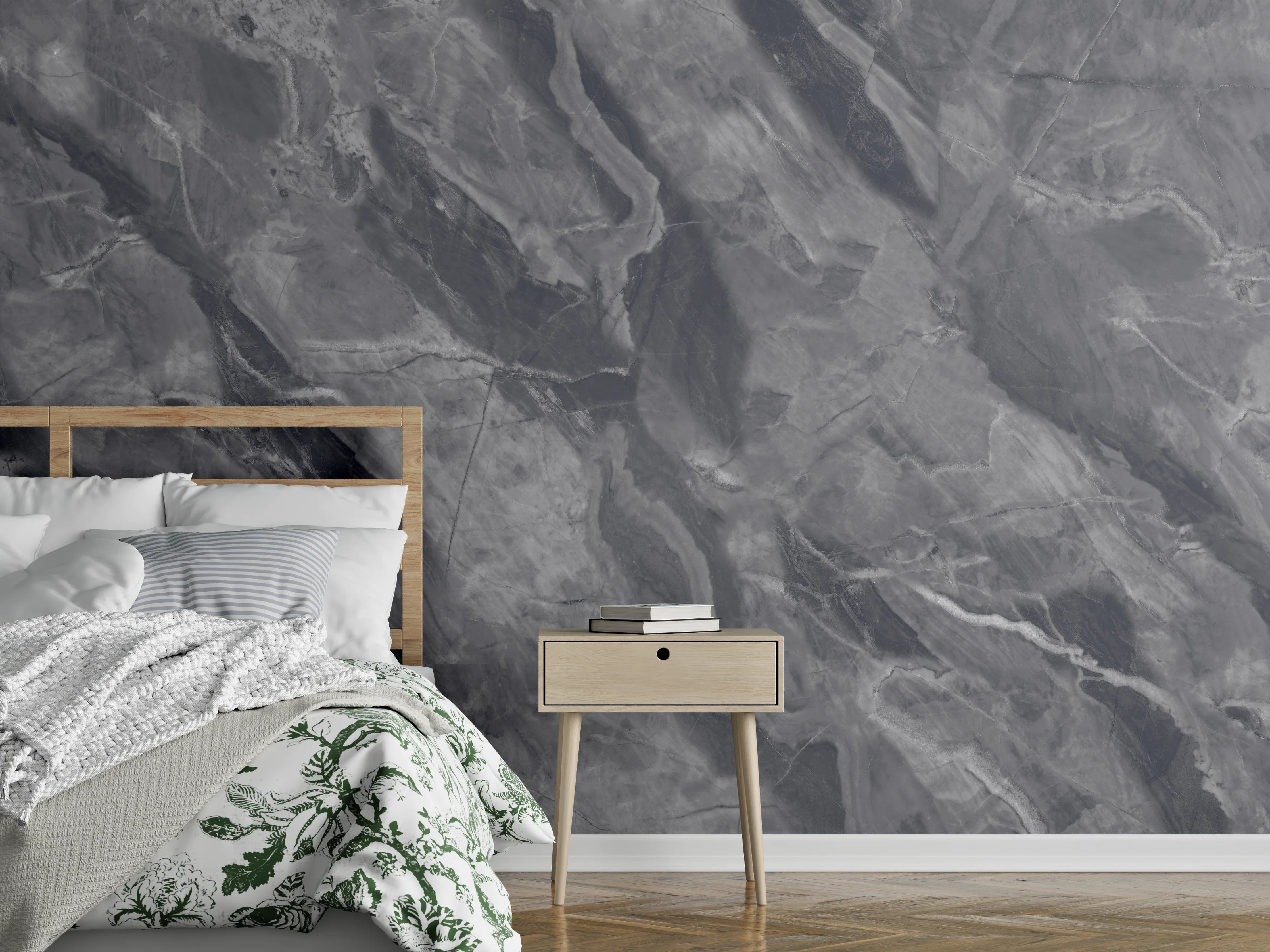 Wandverkleidung Schlafzimmer - Natürliche Breccia-Marmorfliesen