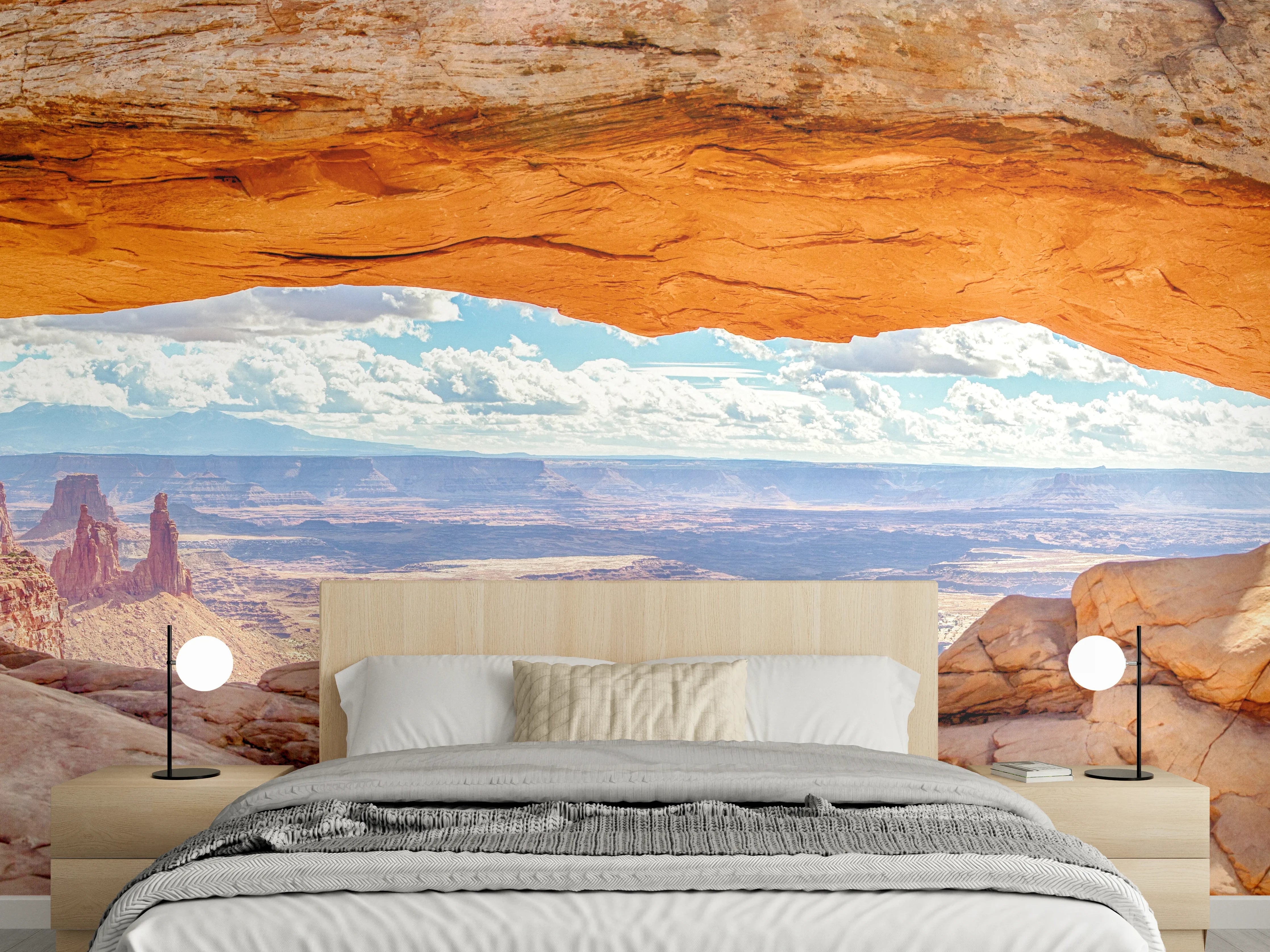 Wandverkleidung Schlafzimmer - Natürliche Felslandschaft Panorama