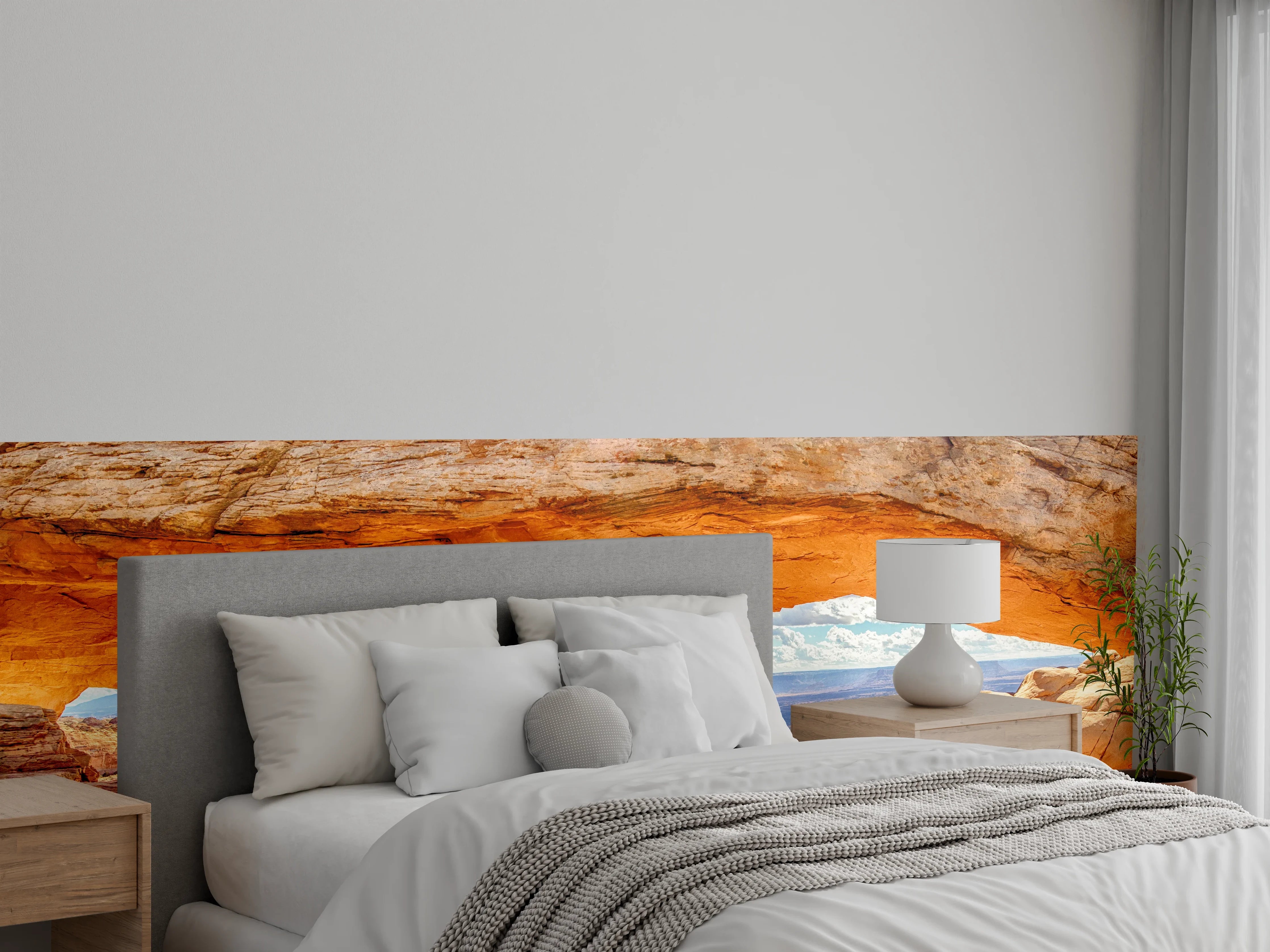 Wandverkleidung Schlafzimmer - Natürliche Felslandschaft Panorama