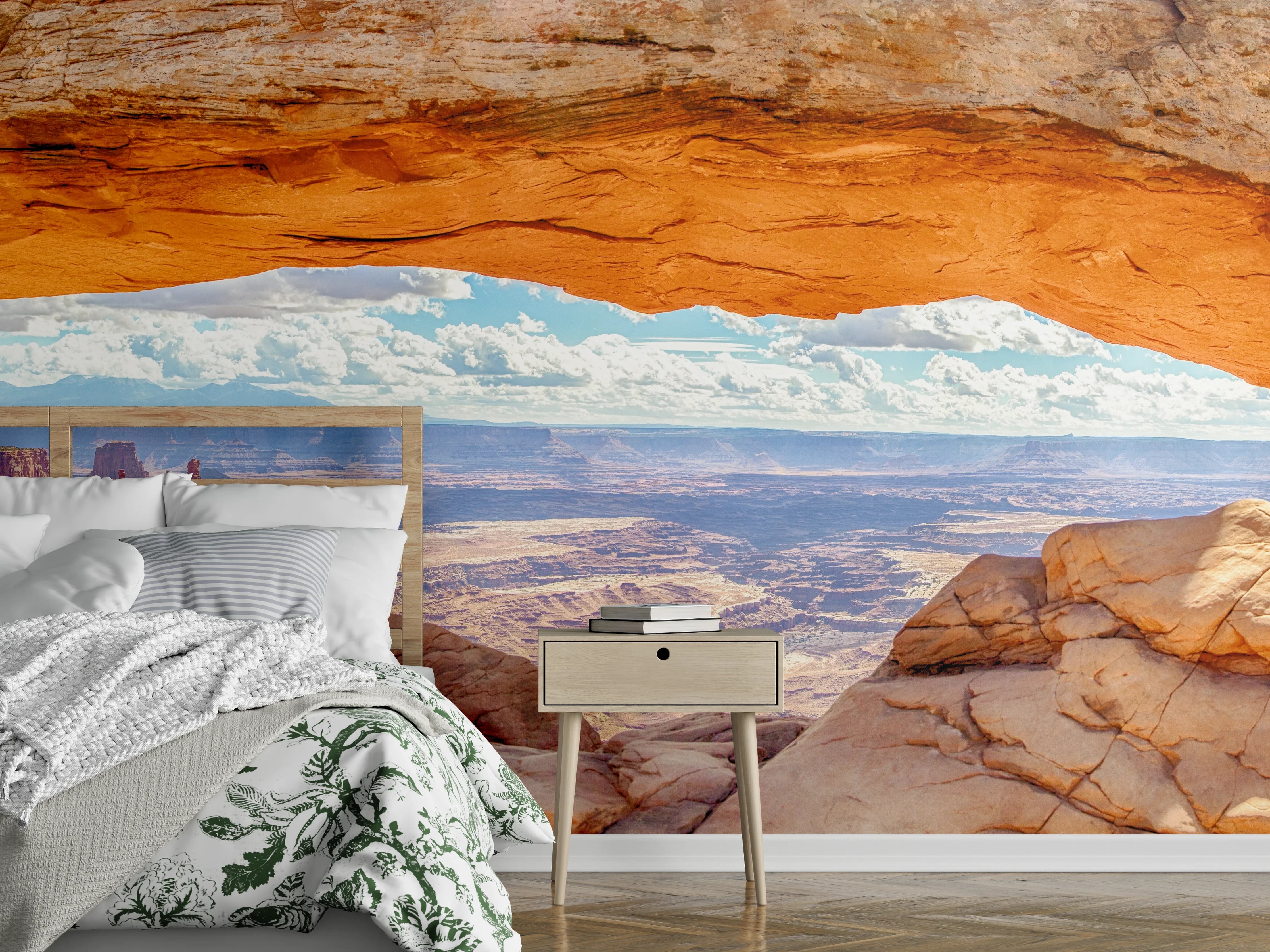 Wandverkleidung Schlafzimmer - Natürliche Felslandschaft Panorama
