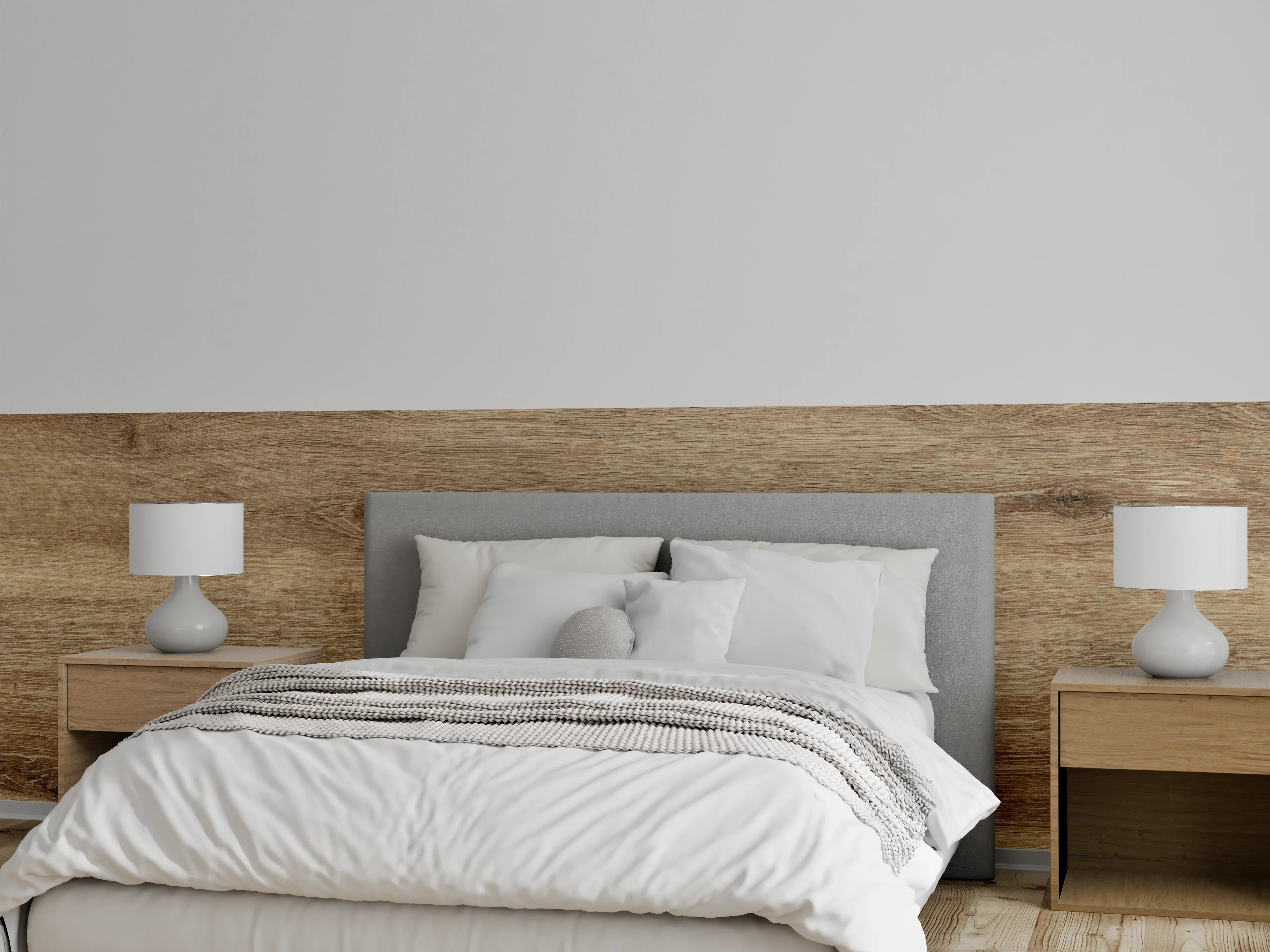 Wandverkleidung Schlafzimmer - Naturbraune Altholztextur 1