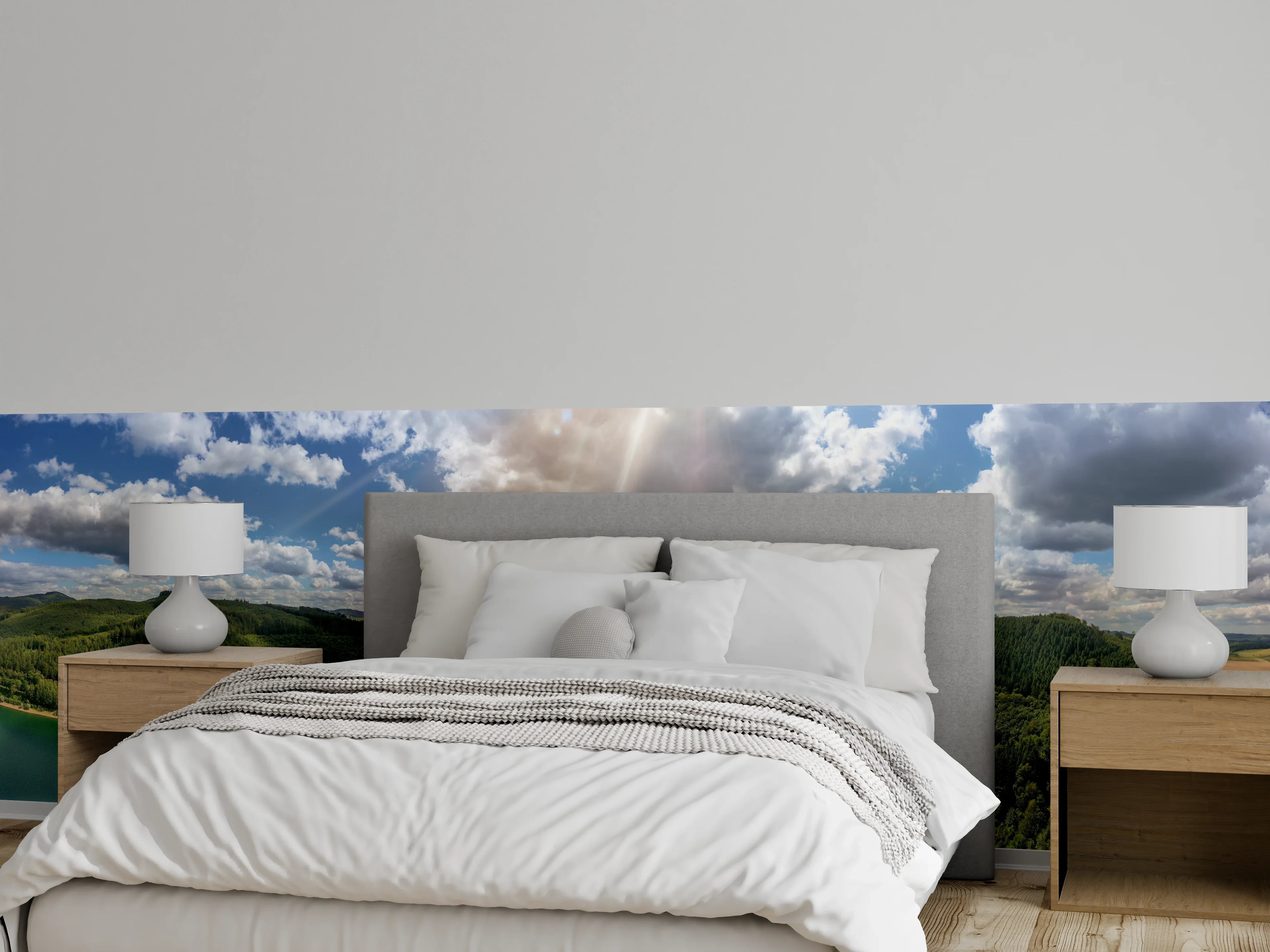 Wandverkleidung Schlafzimmer - Naturpanorama am Seeufer – Panorama