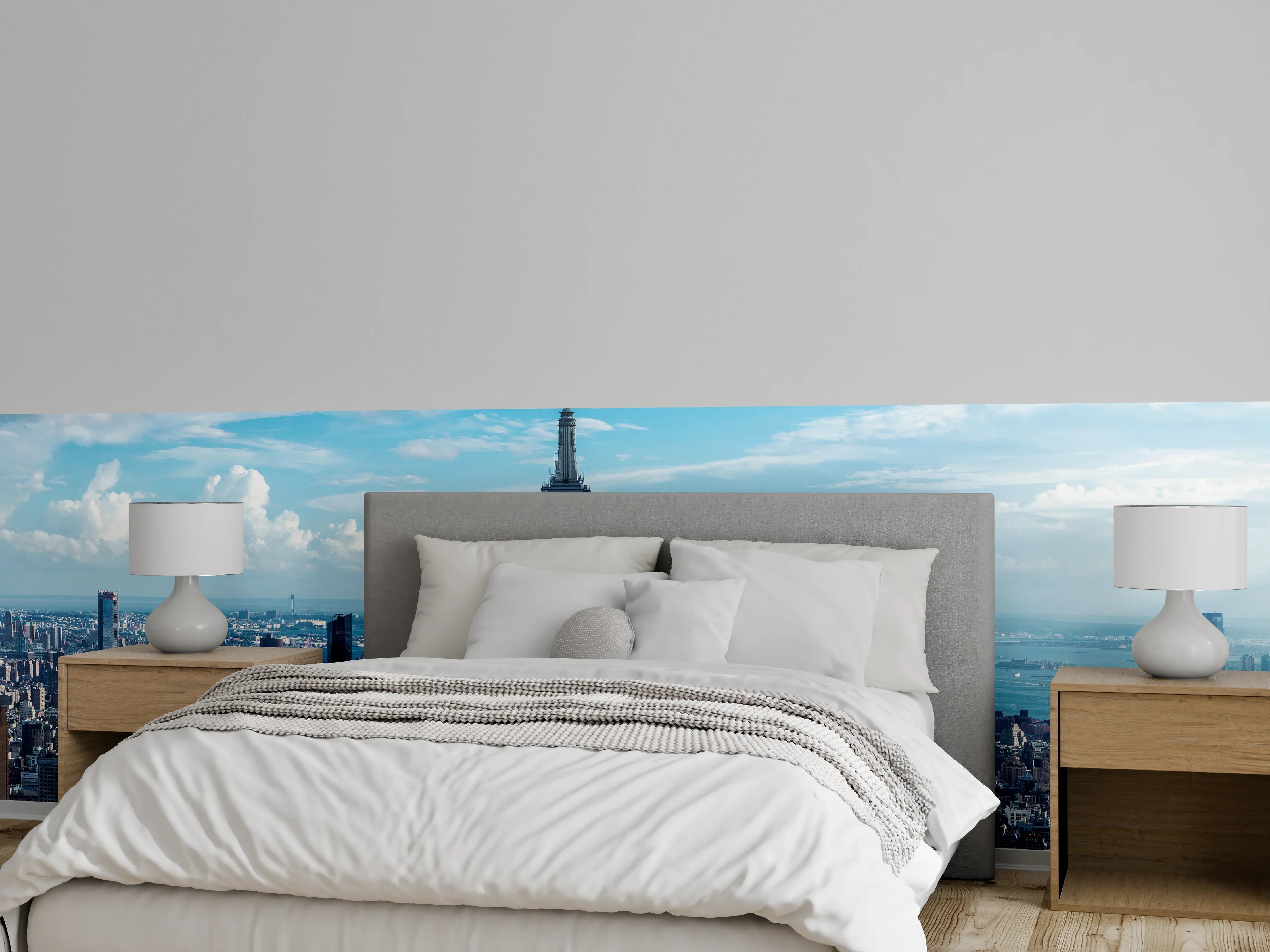 Wandverkleidung Schlafzimmer - New York Skyline Panorama Poster
