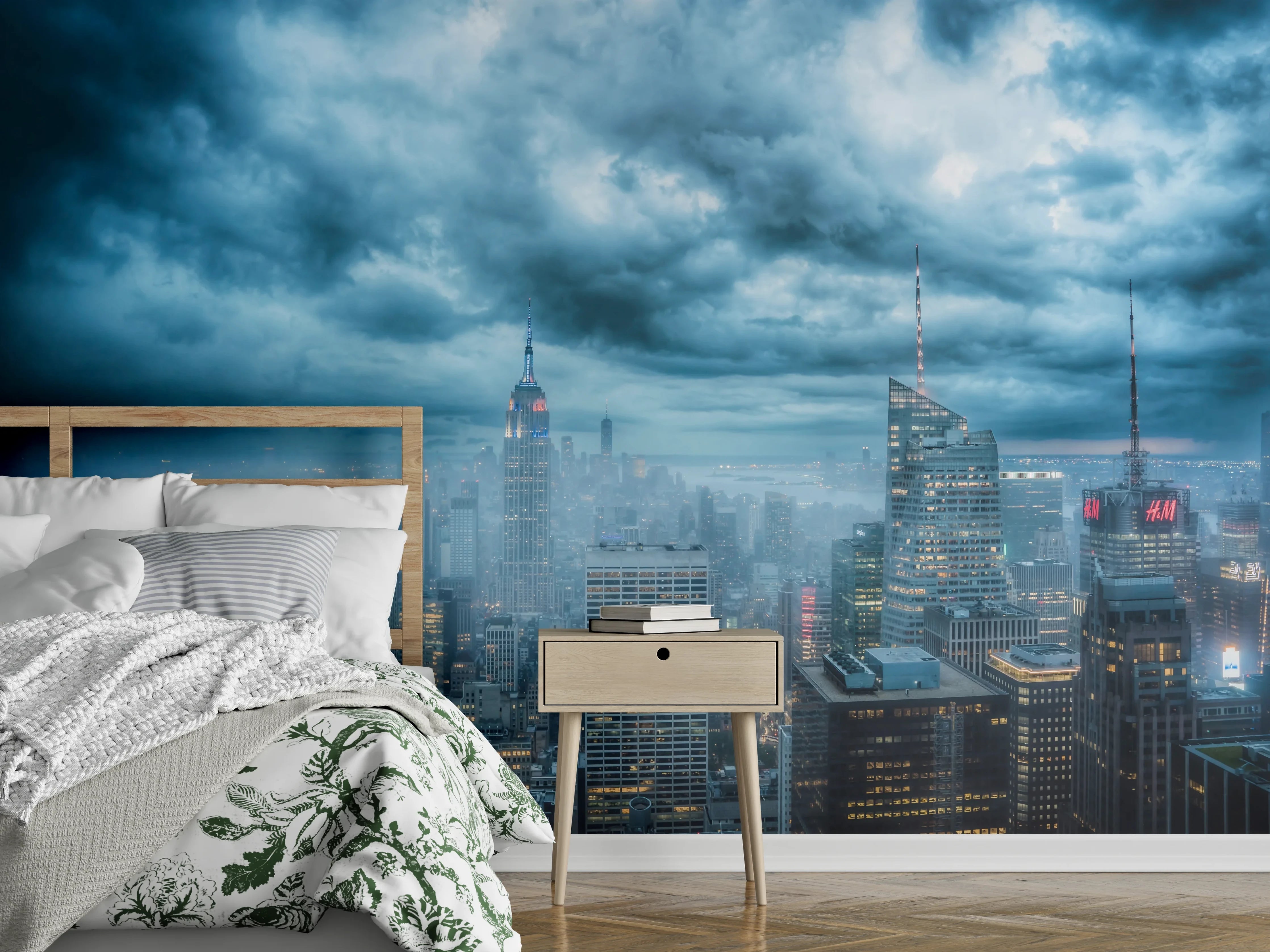 Wandverkleidung Schlafzimmer - New York Skyline