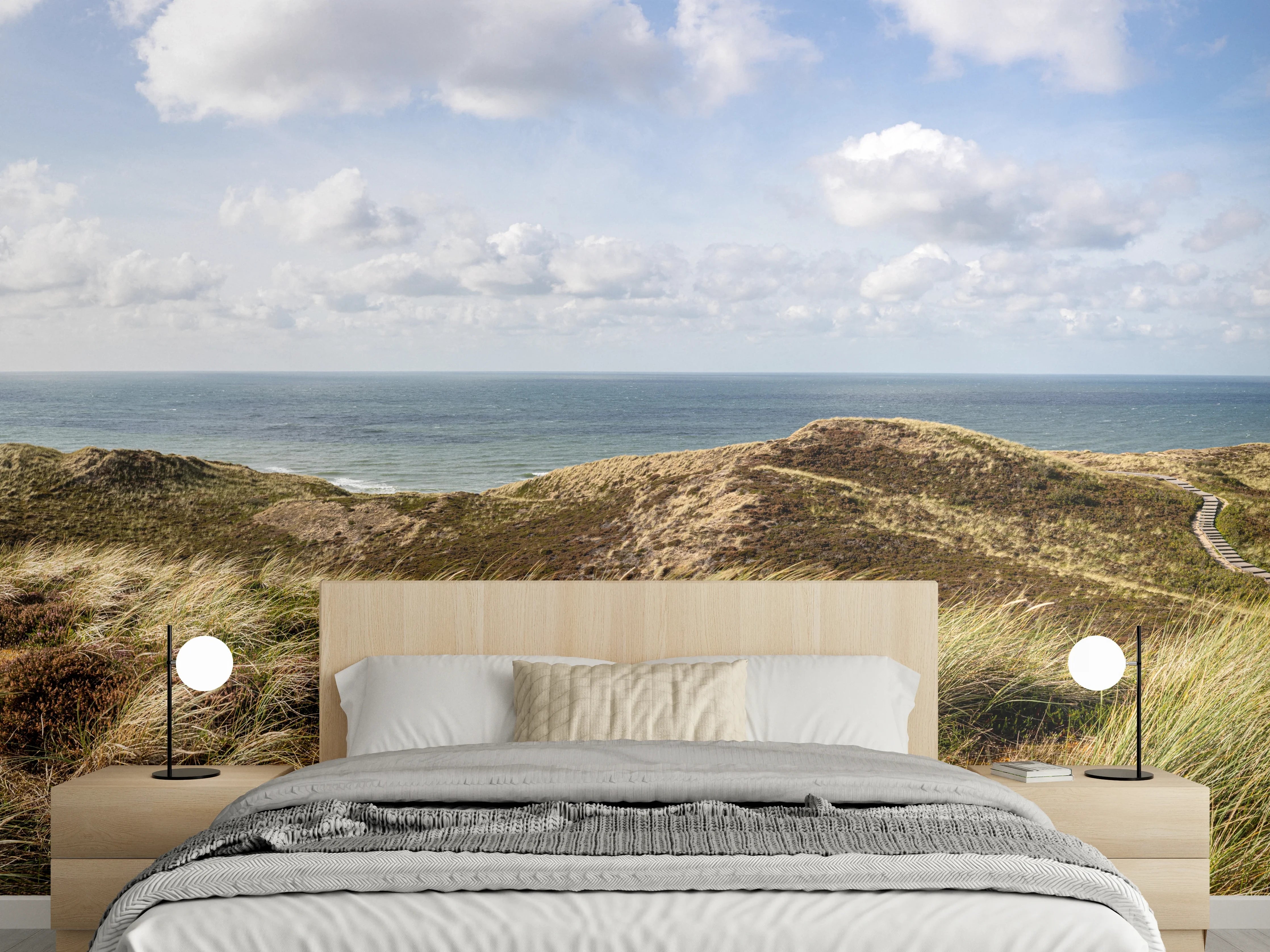 Wandverkleidung Schlafzimmer - Nordische Dünenlandschaft Panorama