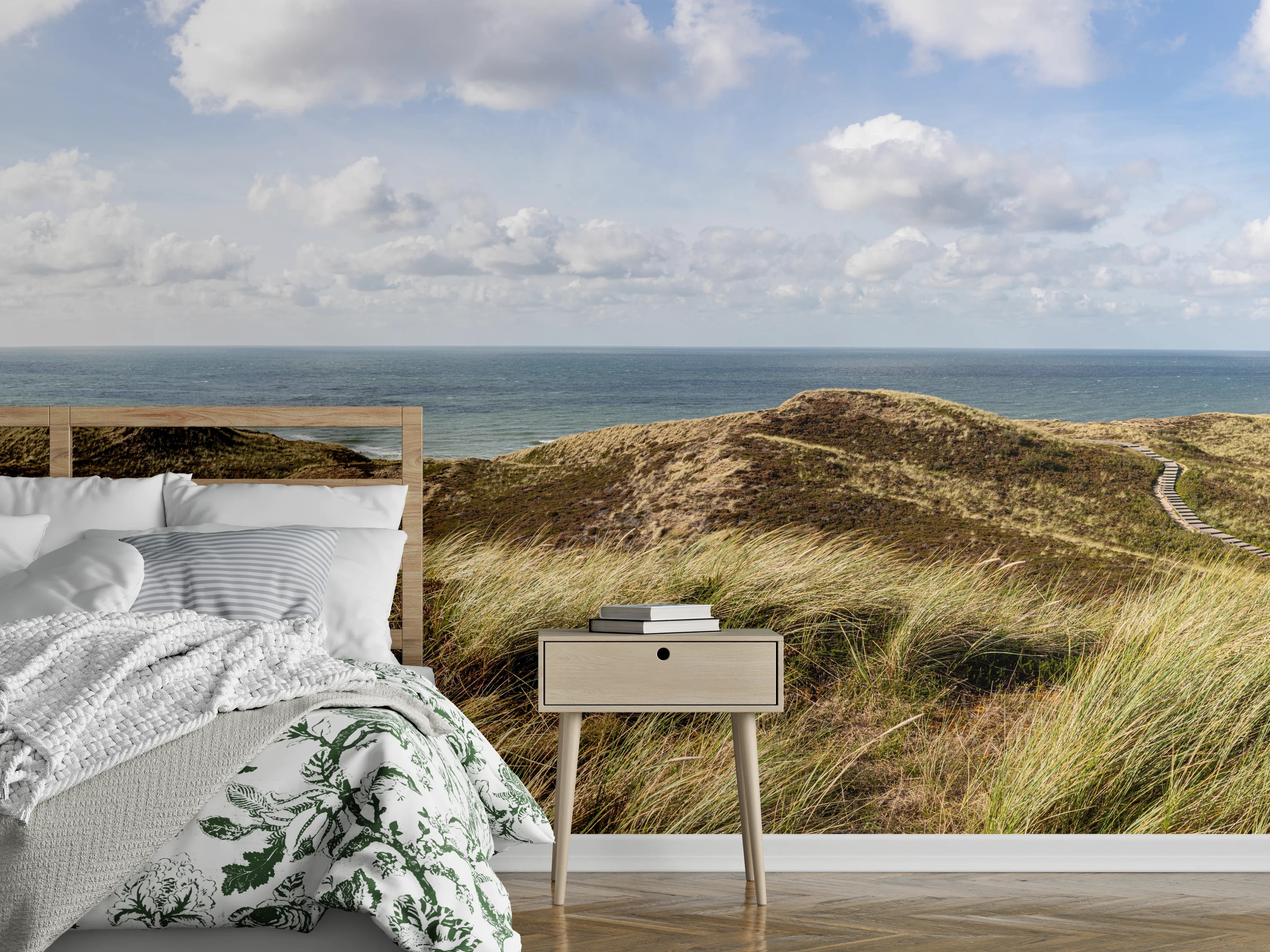 Wandverkleidung Schlafzimmer - Nordische Dünenlandschaft Panorama