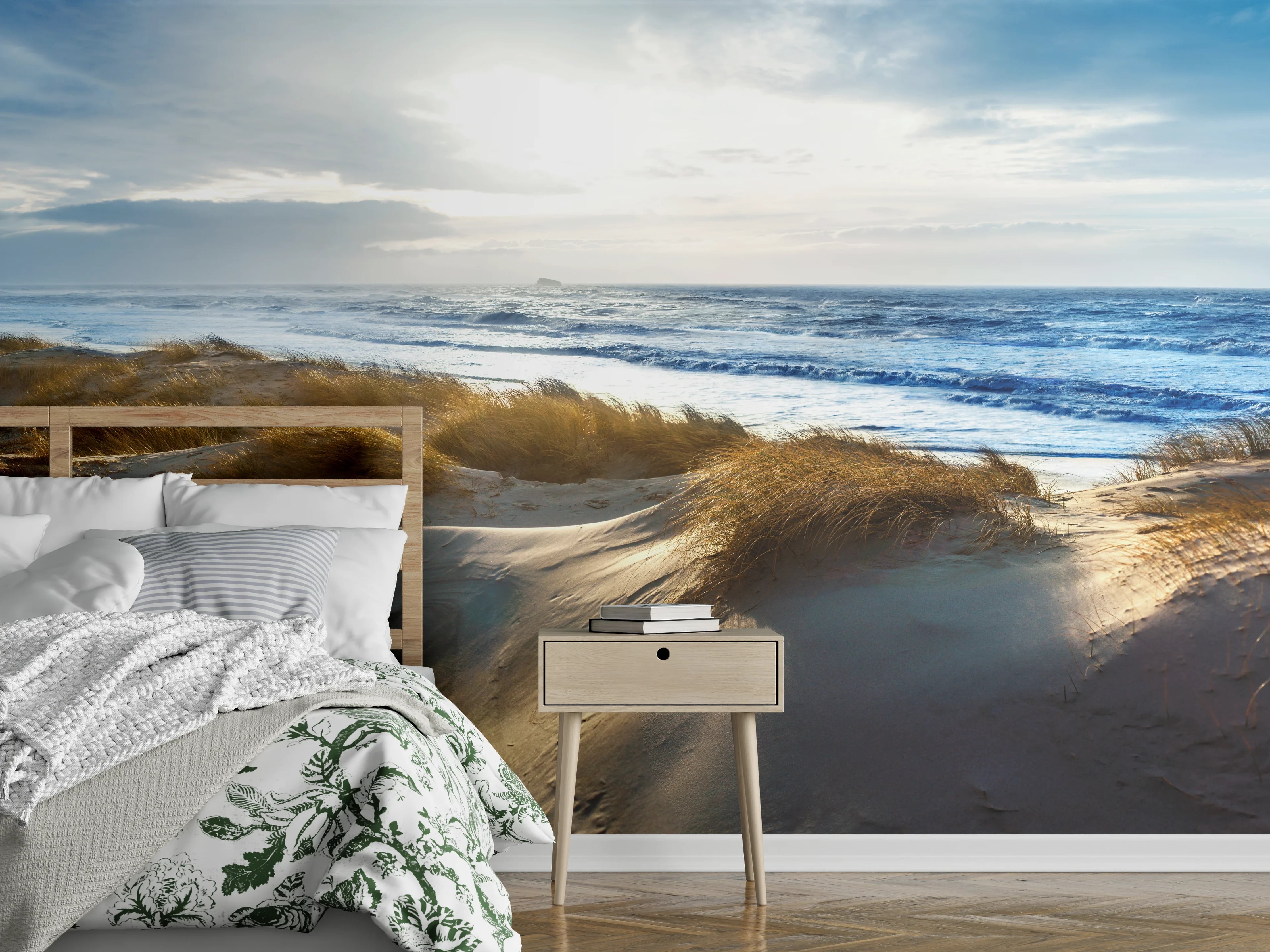 Wandverkleidung Schlafzimmer - Nordsee Dünenlandschaft am Meer
