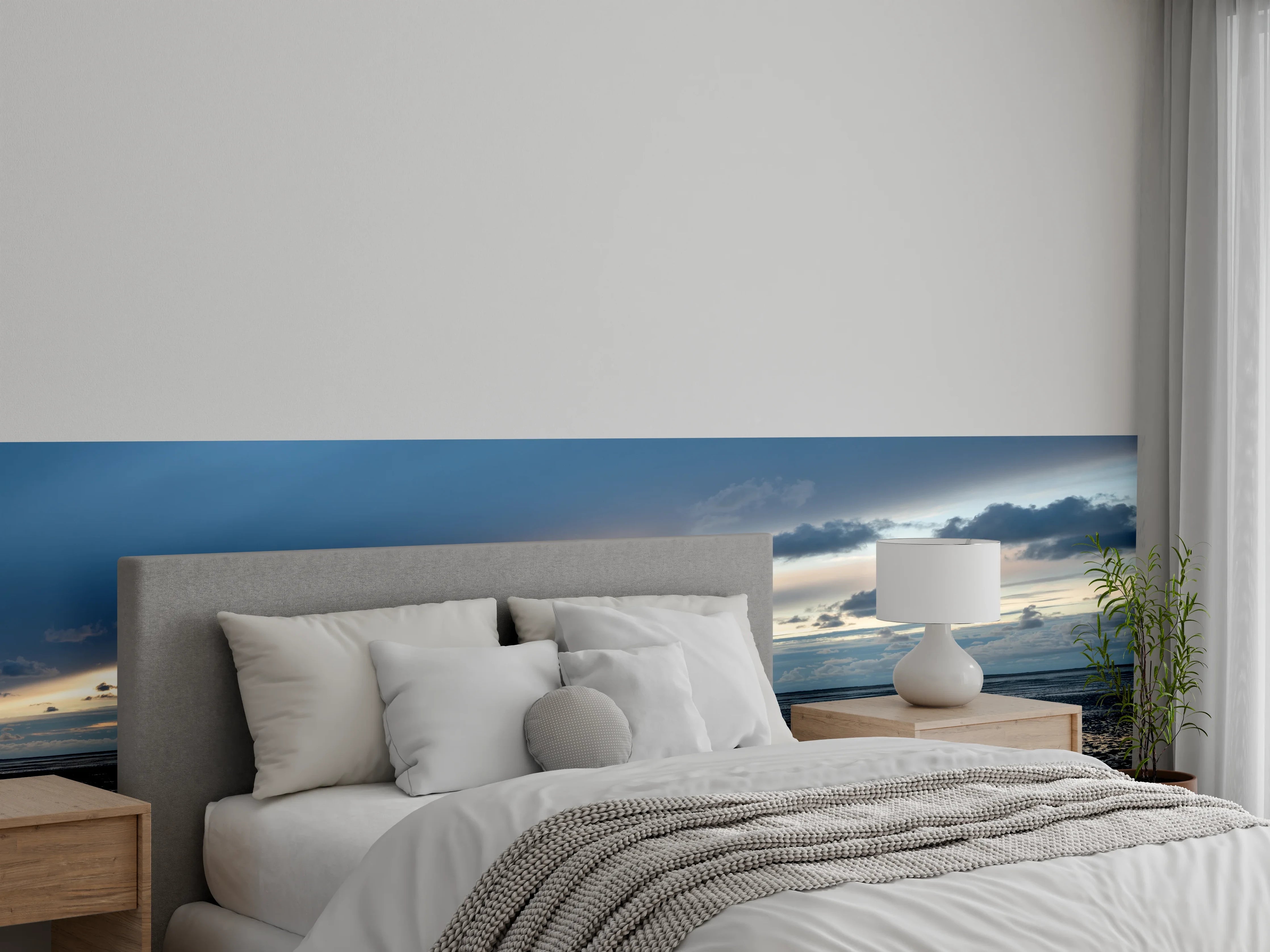 Wandverkleidung Schlafzimmer - Nordsee Wattlandschaft bei Sonnenuntergang