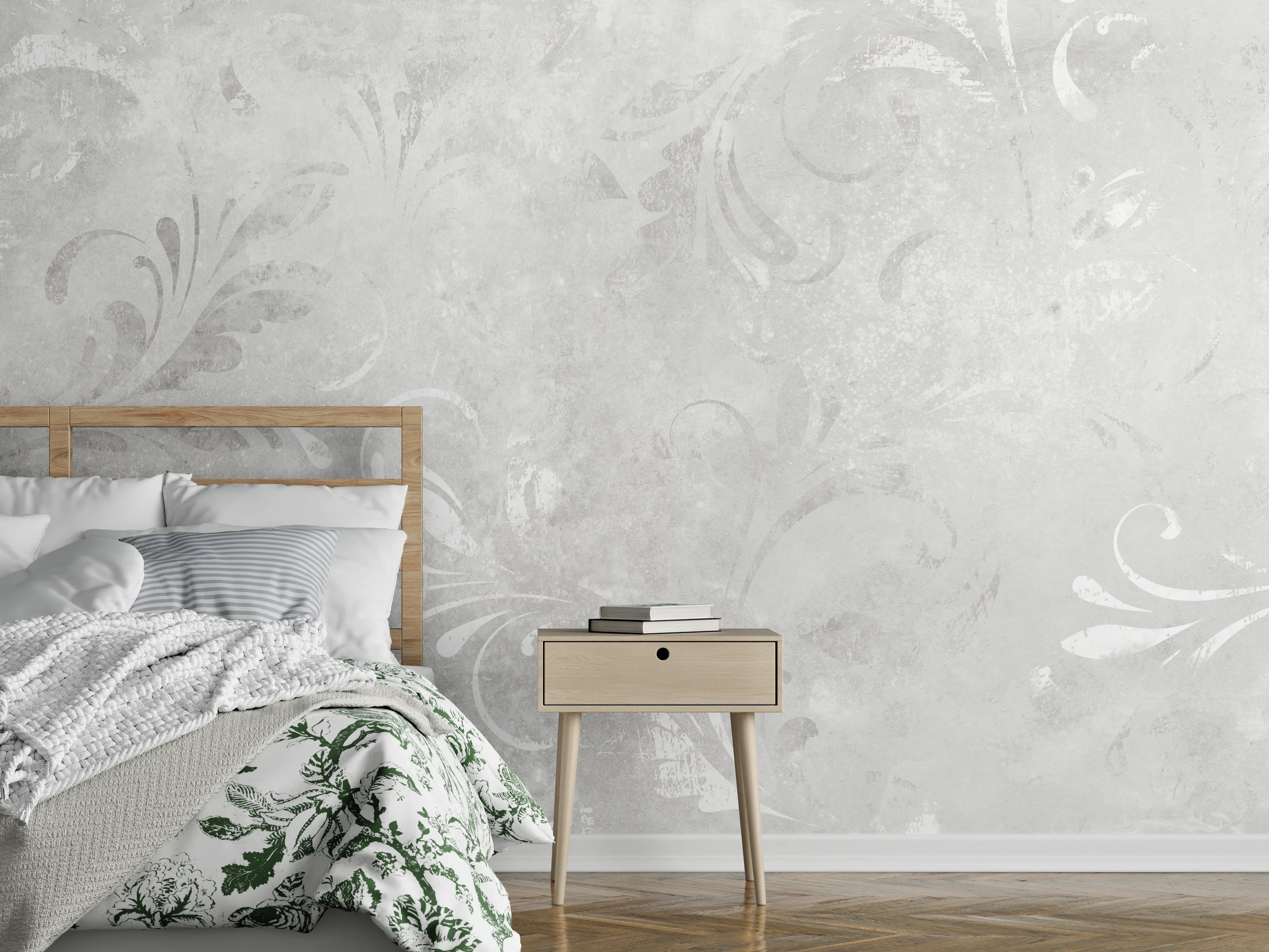 Wandverkleidung Schlafzimmer - Orientale Zement Tapete