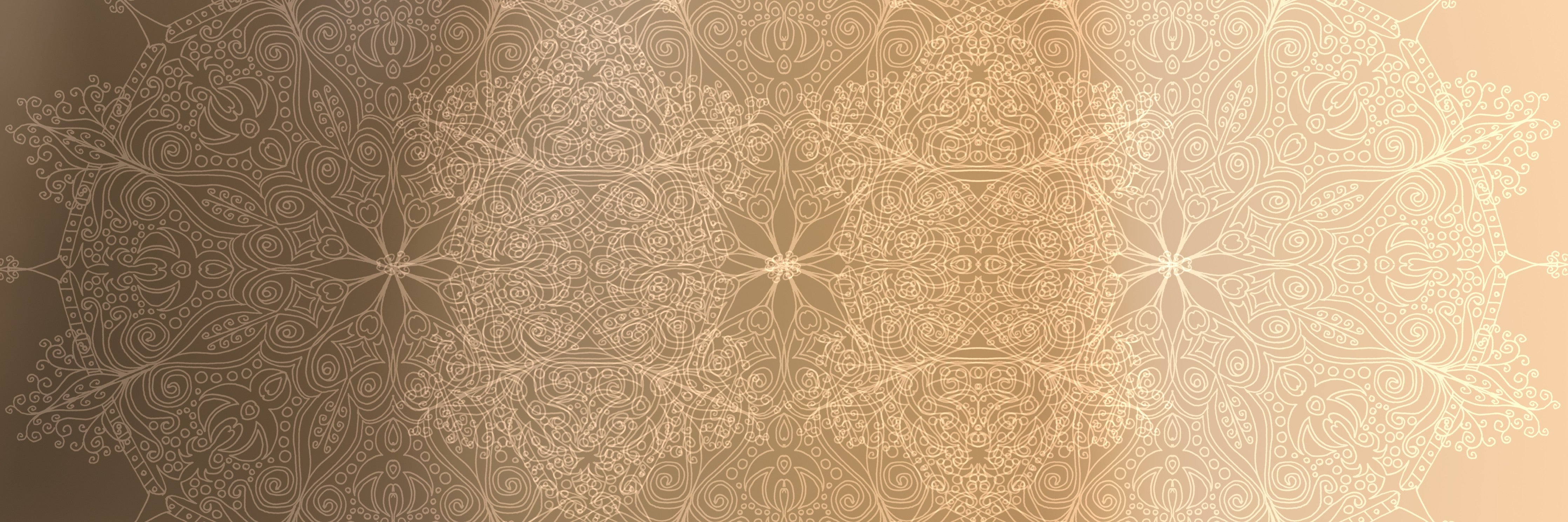 Wandverkleidung Schlafzimmer-Orientalisches Mandala-Muster in Beige