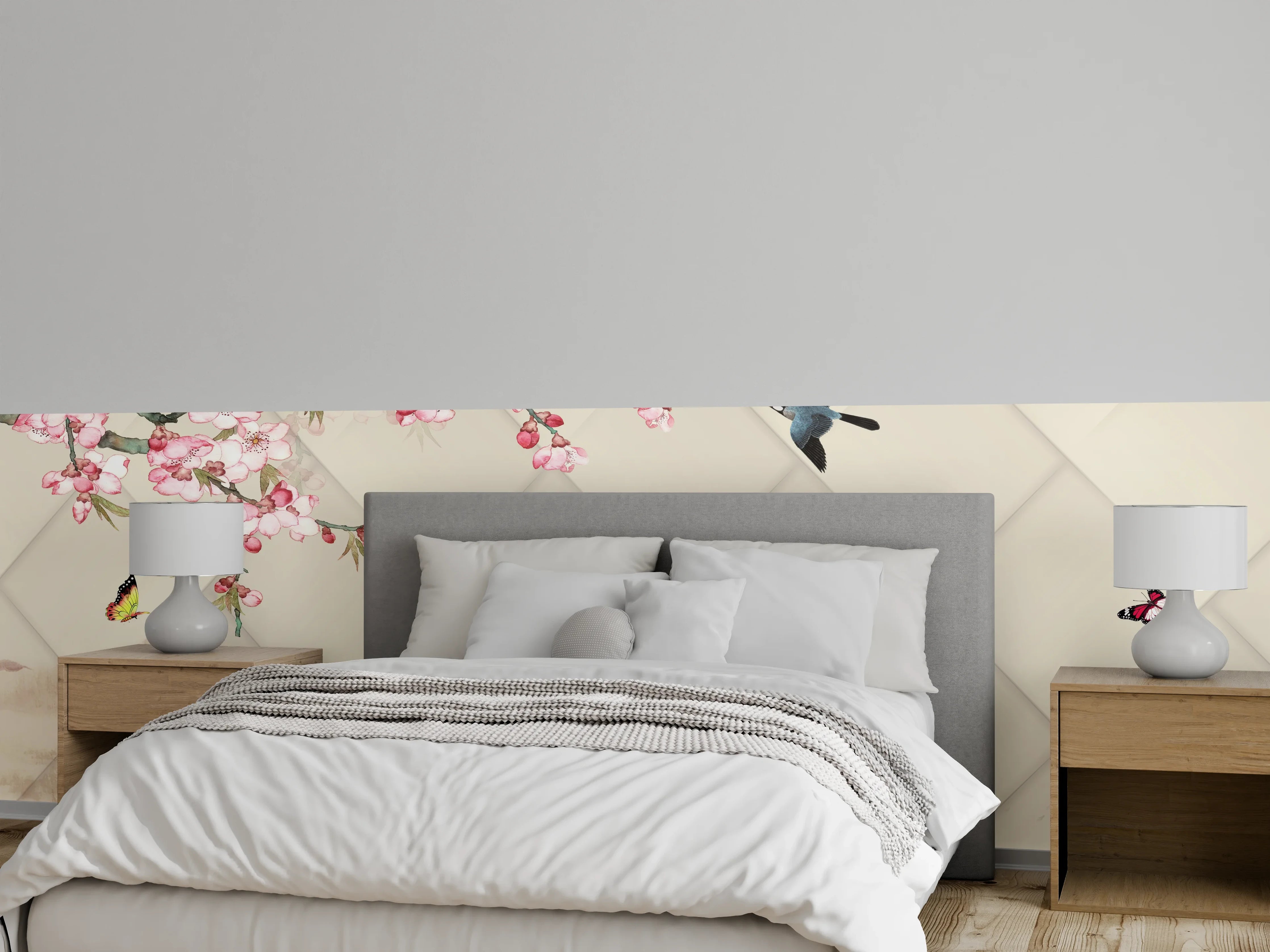 Wandverkleidung Schlafzimmer - Orientalisches Motiv - Frühling