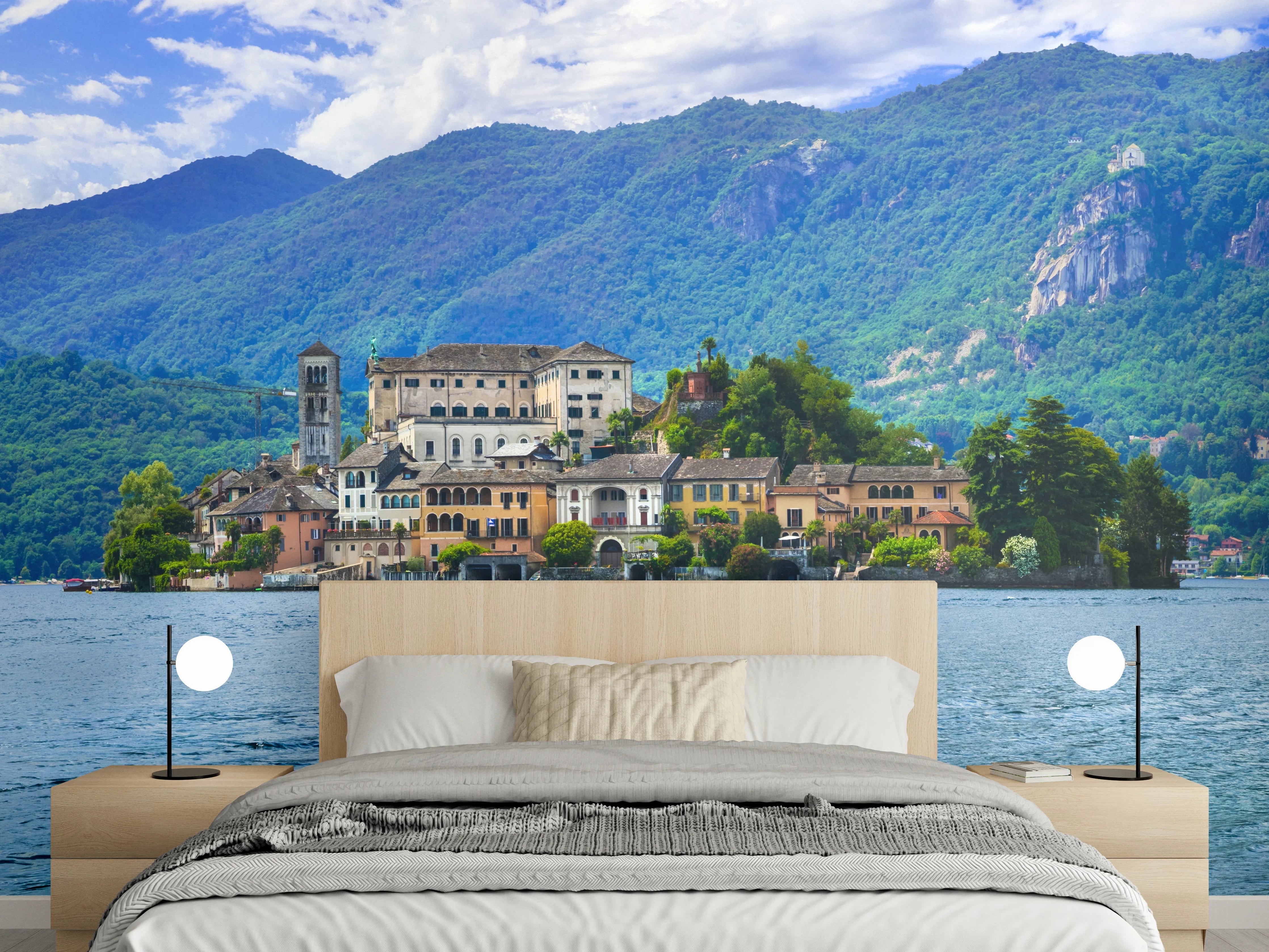 Wandverkleidung Schlafzimmer - Ortasee - Italien