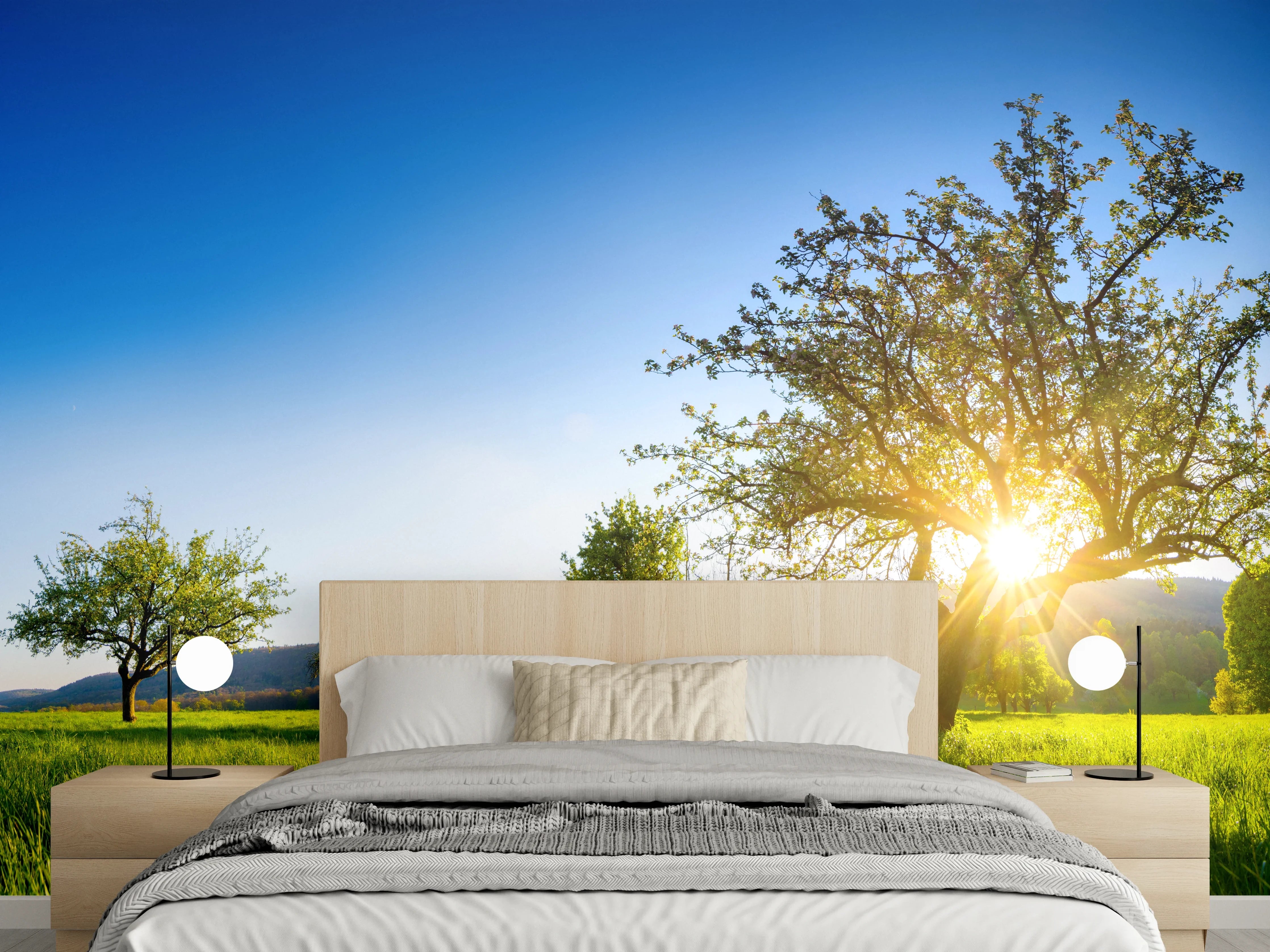 Wandverkleidung Schlafzimmer - Panorama Ländliche Idylle