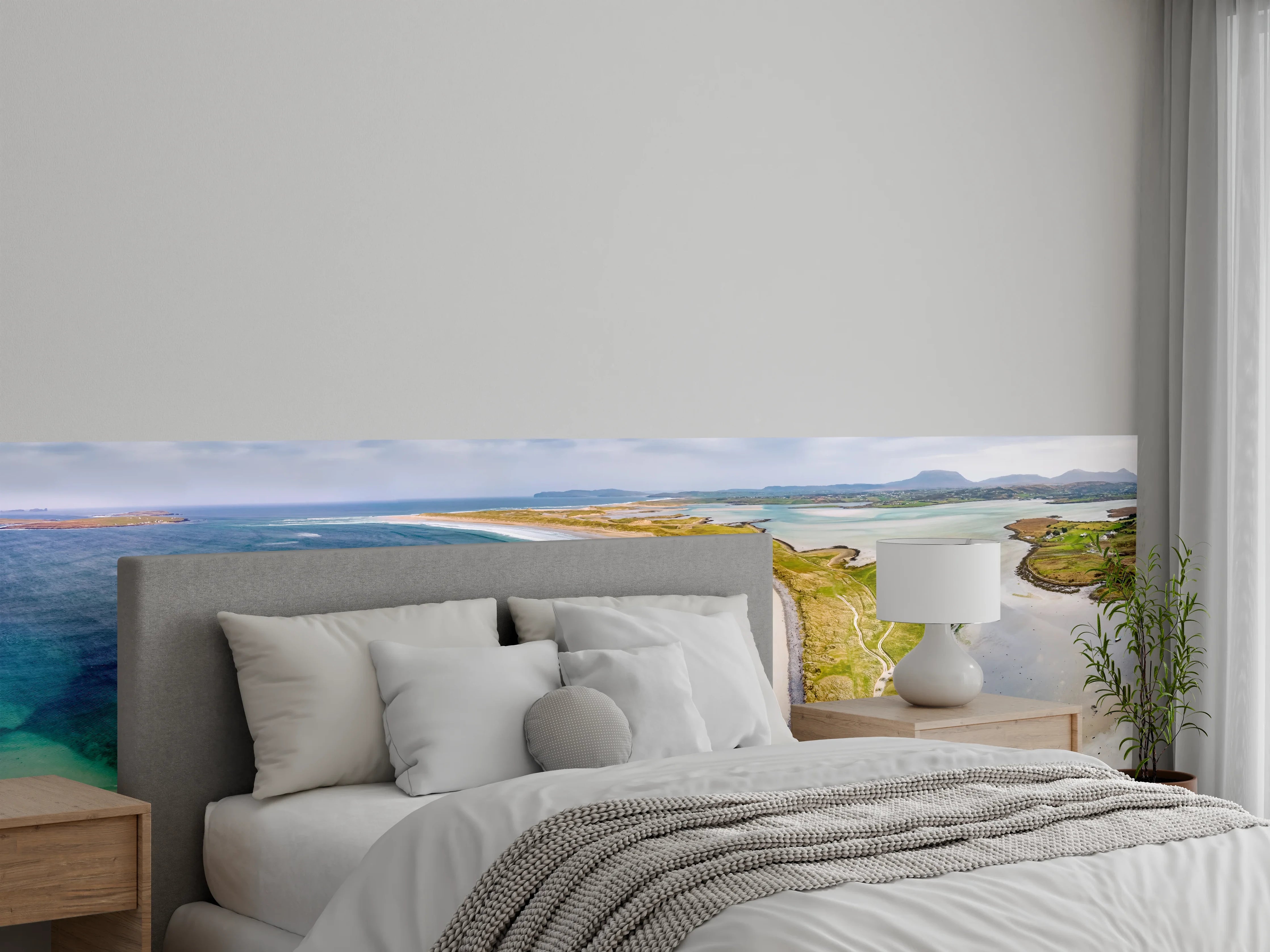Wandverkleidung Schlafzimmer - Panorama Strand Landschaft Irland