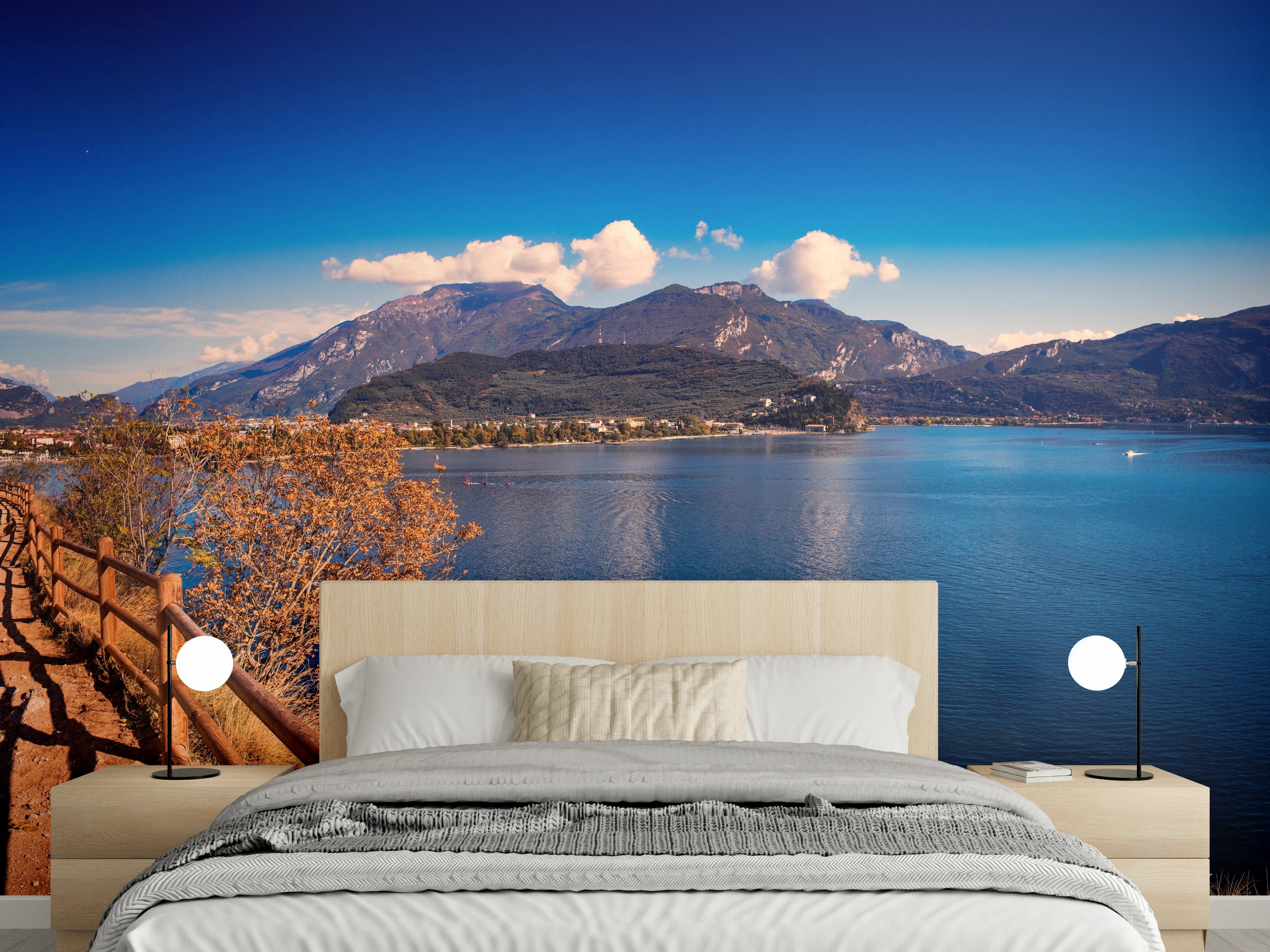 Wandverkleidung Schlafzimmer - Panorama am See – Naturidylle