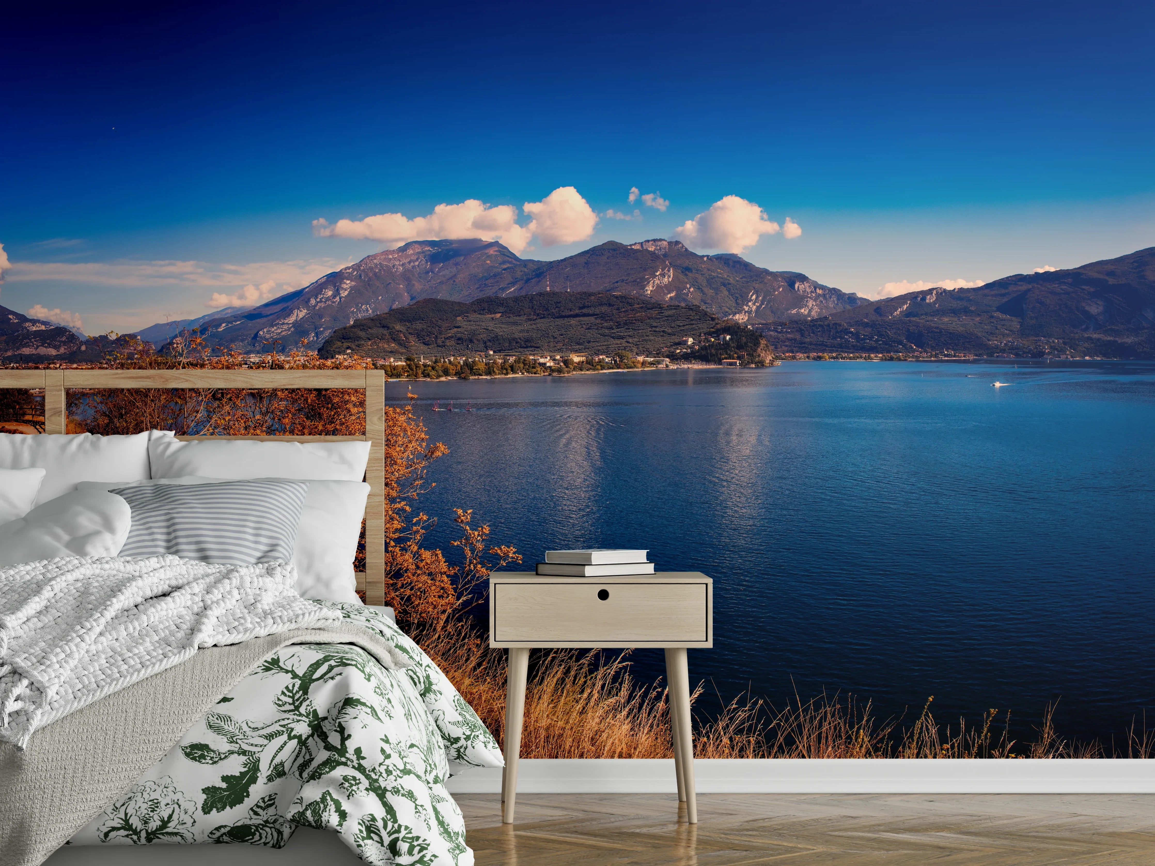 Wandverkleidung Schlafzimmer - Panorama am See – Naturidylle
