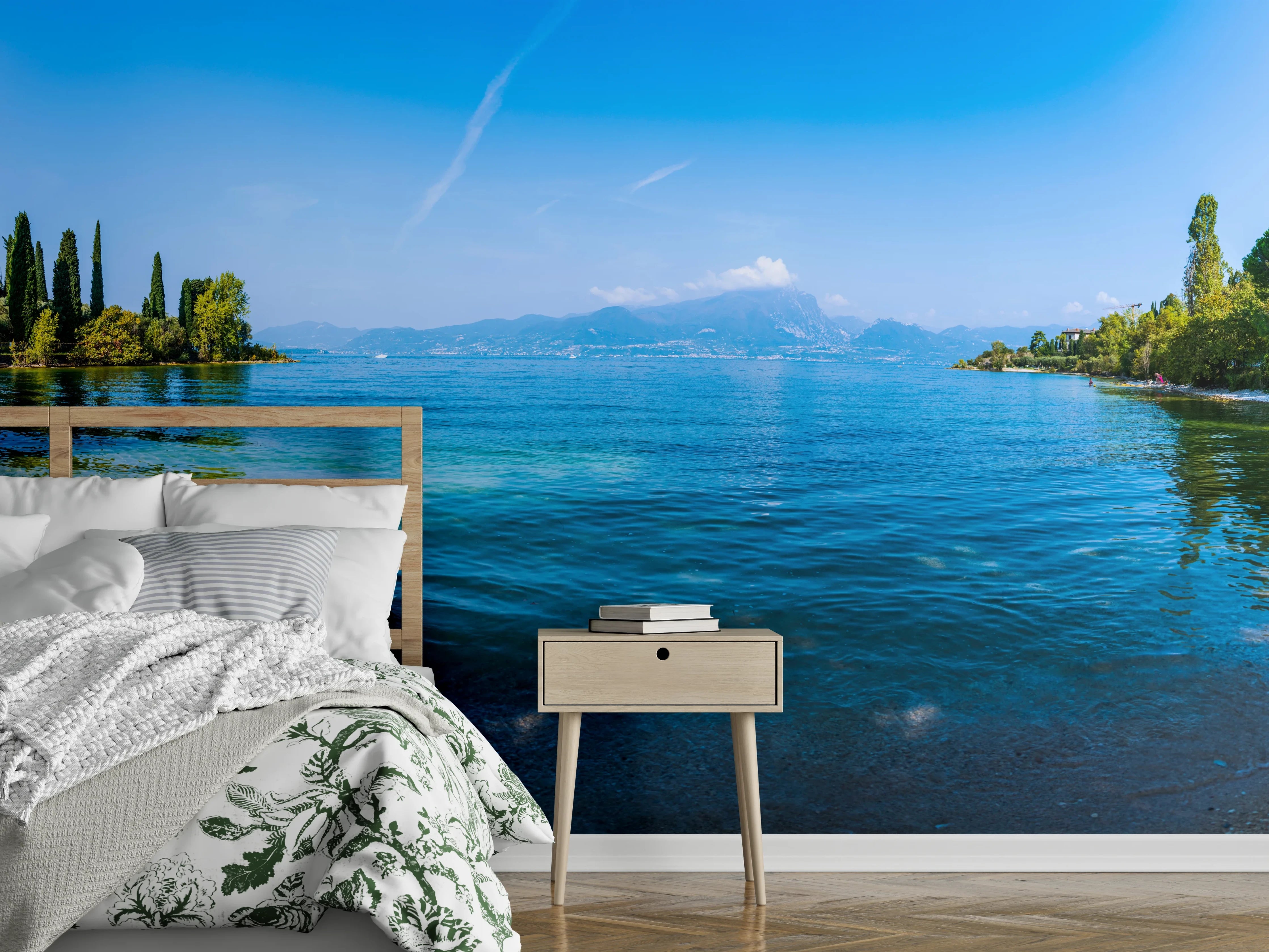 Wandverkleidung Schlafzimmer - Panorama am See – Naturidylle pur