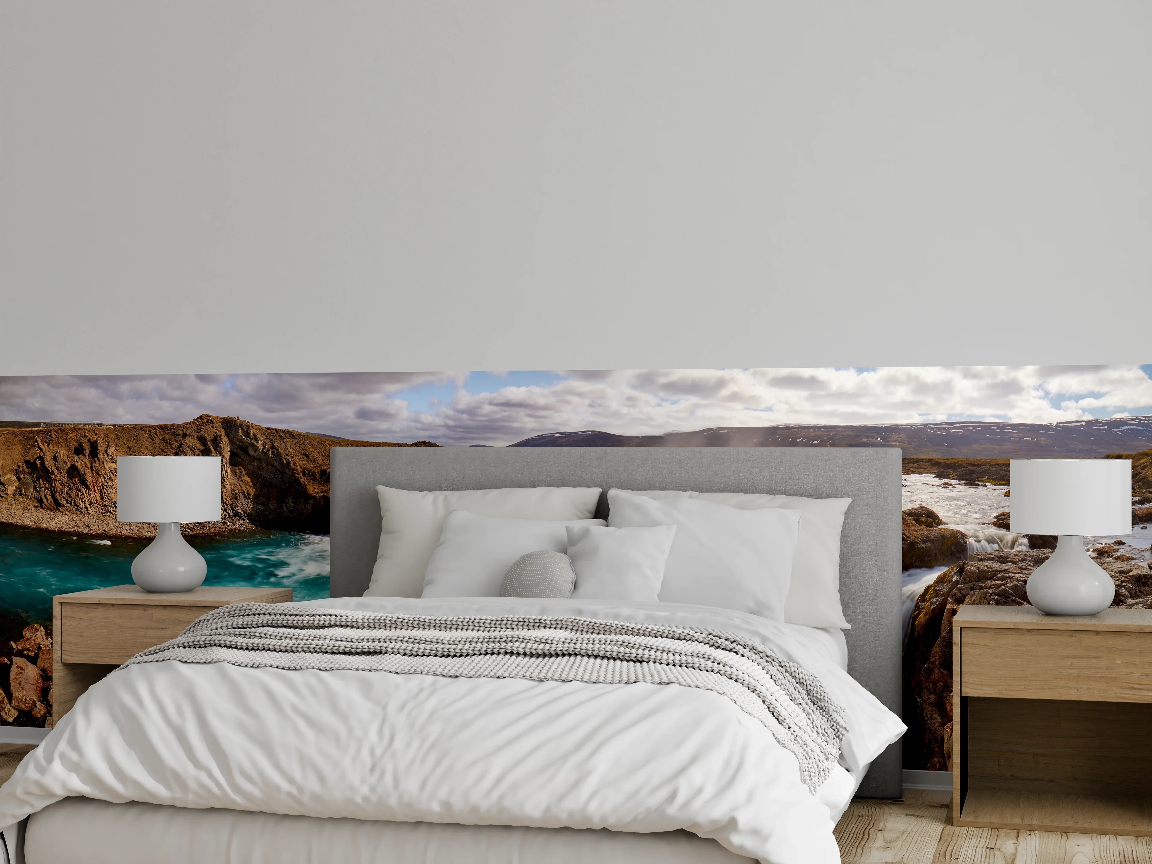 Wandverkleidung Schlafzimmer - Panorama des Goldenen Rings von Island