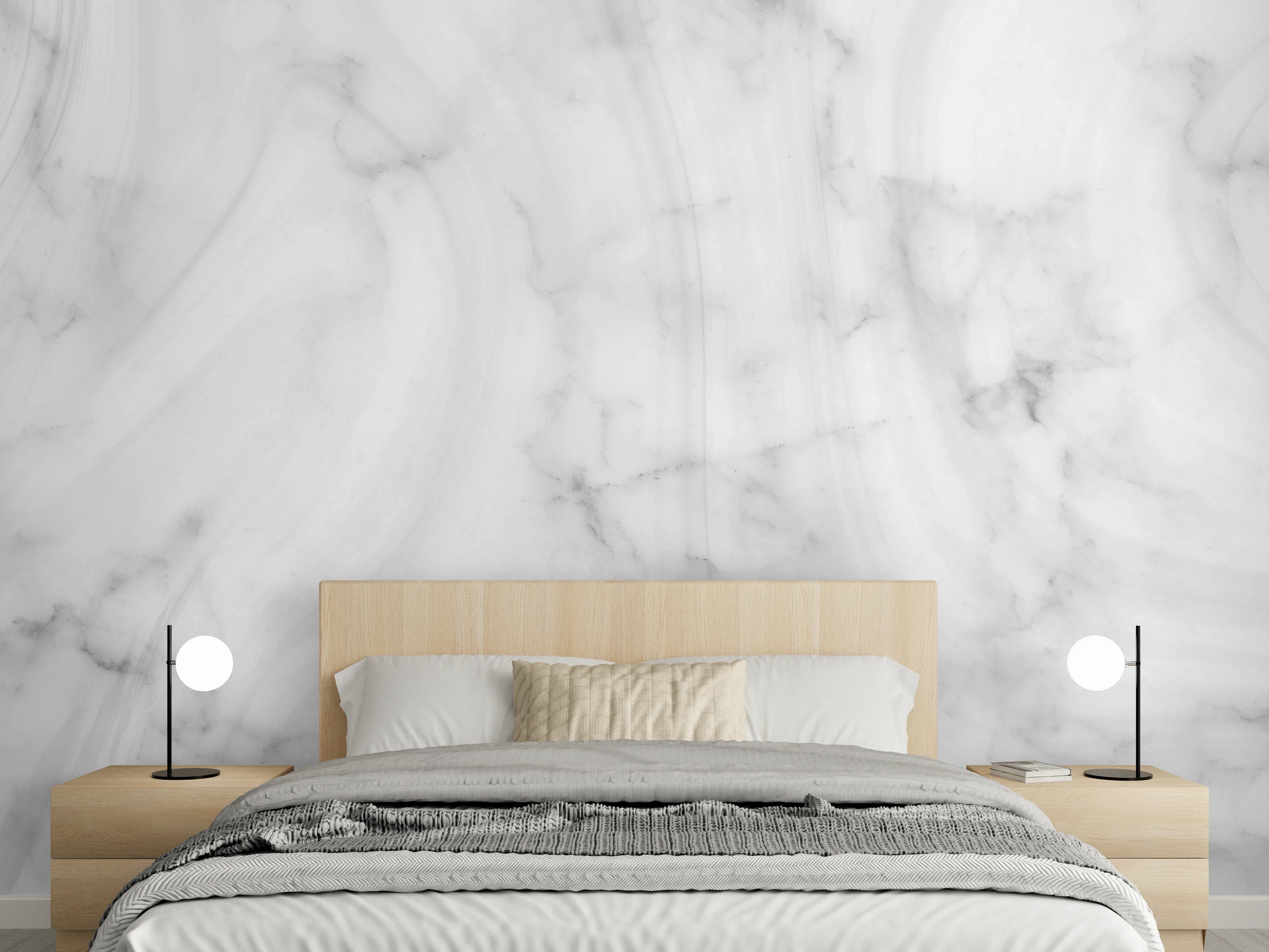 Wandverkleidung Schlafzimmer - Panorama grauer Marmor Hintergrund