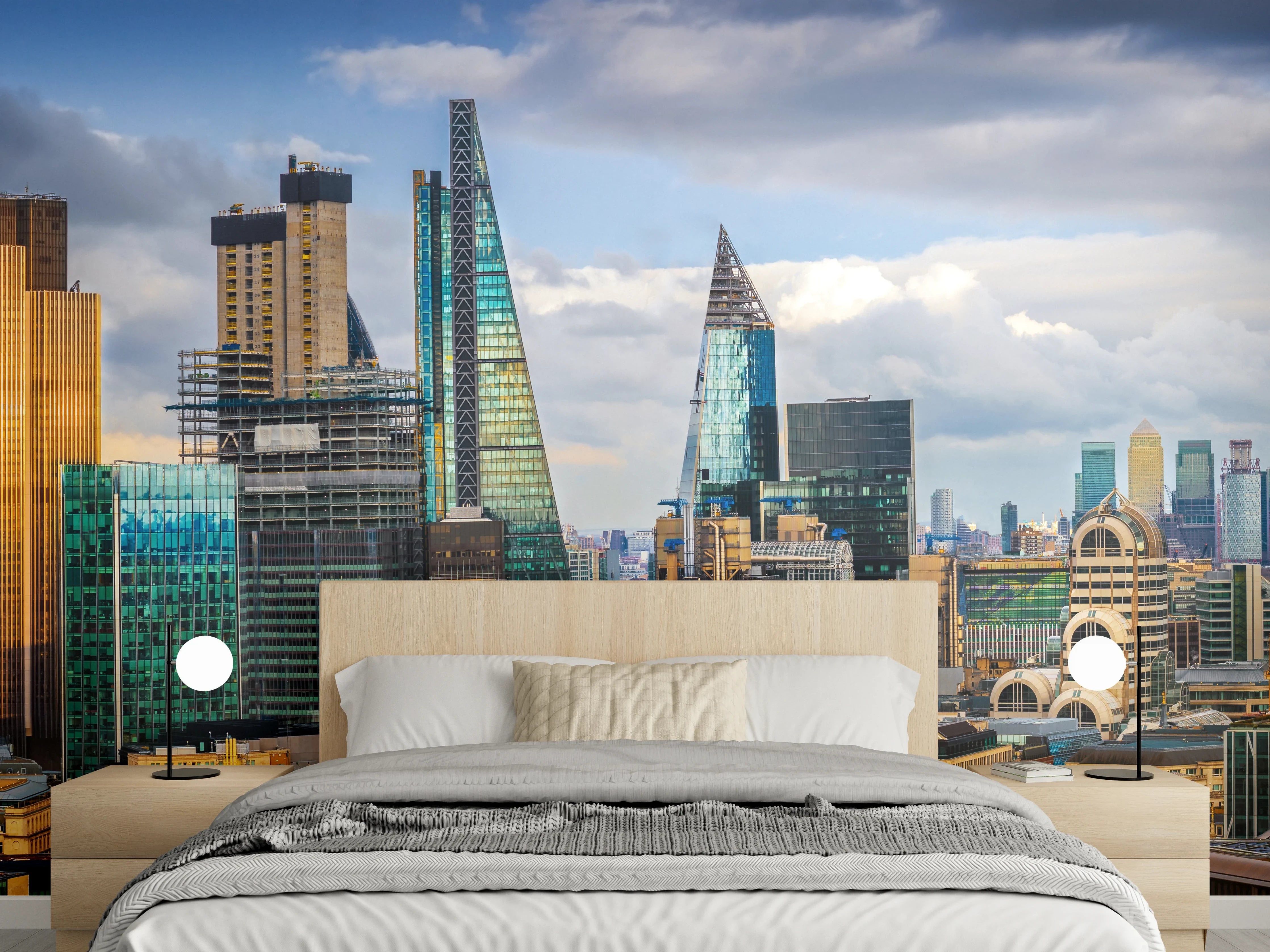 Wandverkleidung Schlafzimmer - Panorama von London