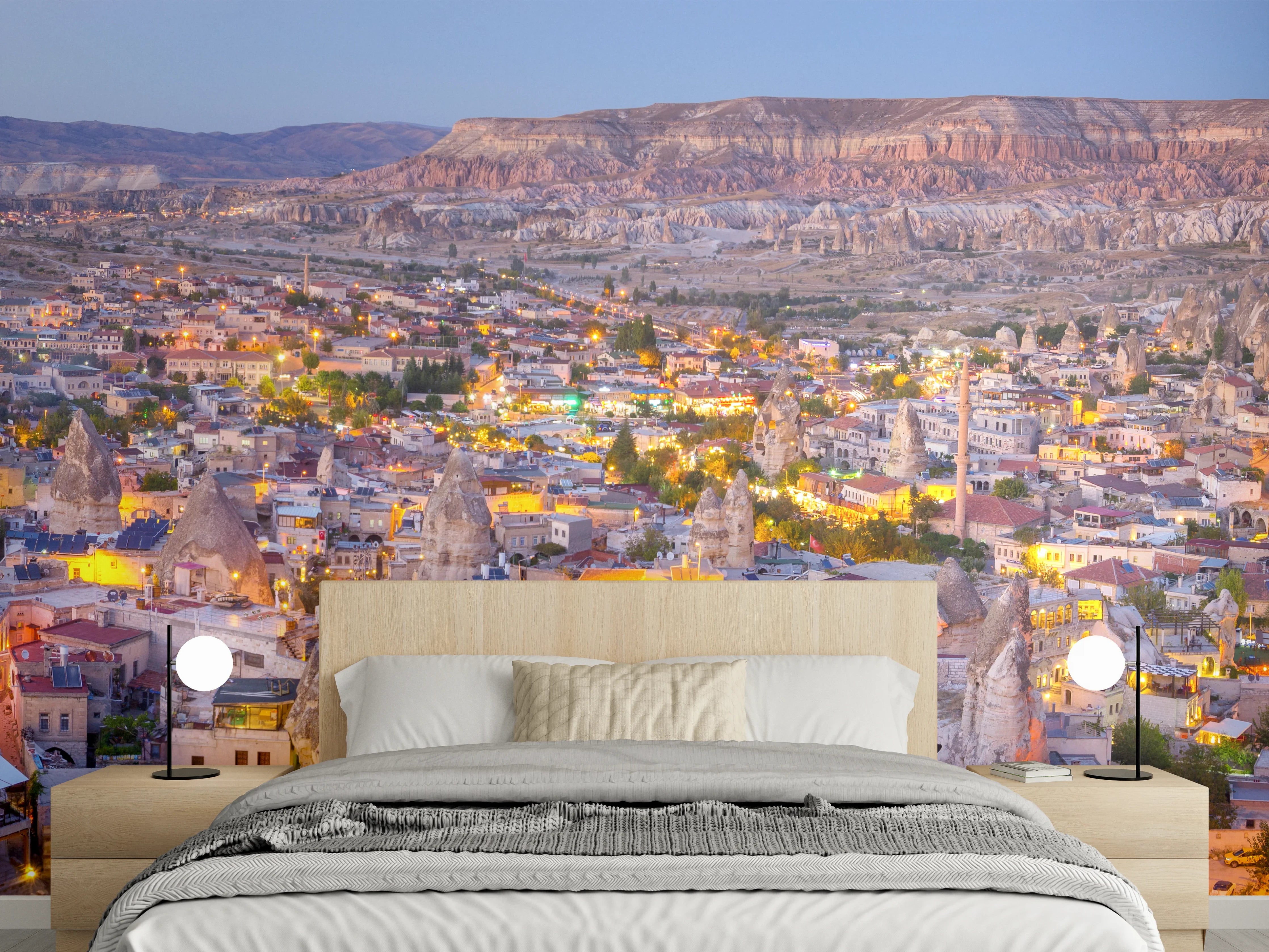 Wandverkleidung Schlafzimmer - Panoramablick auf Göreme - Kapadokien