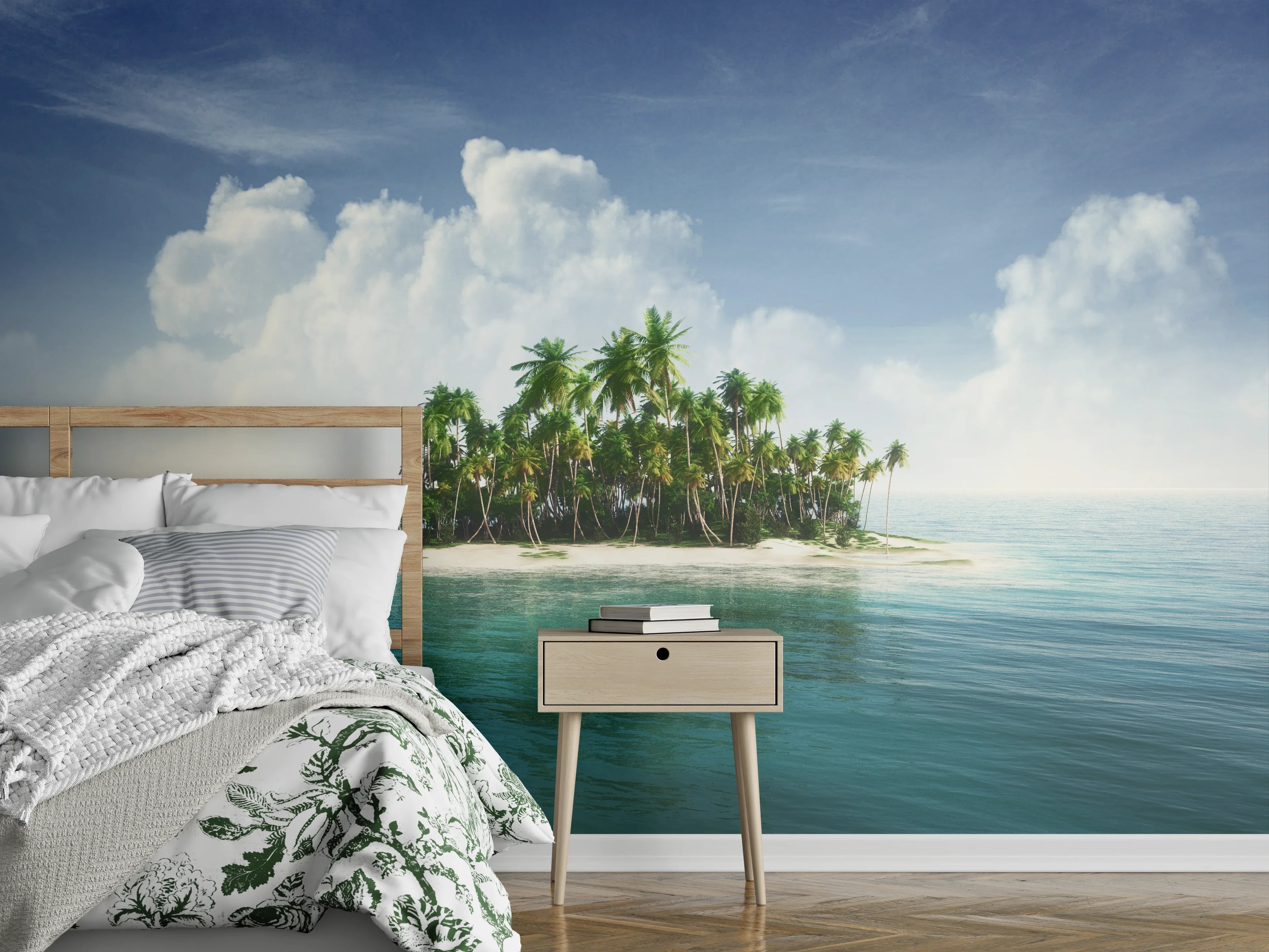 Wandverkleidung Schlafzimmer - Paradiesische Insel im Ozean