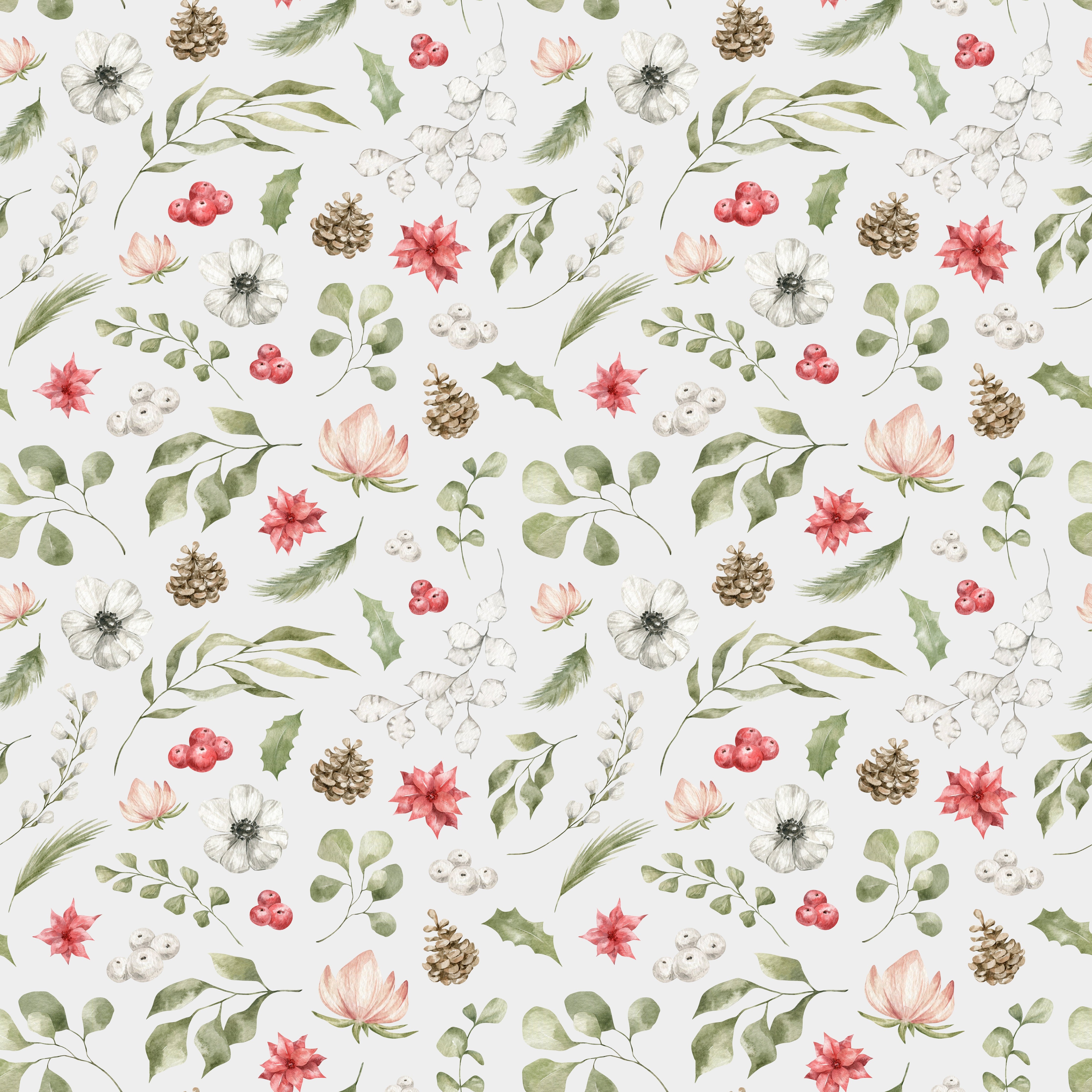 Wandverkleidung Schlafzimmer-Pastell Blumenmuster Weiß-Grün-Rosa