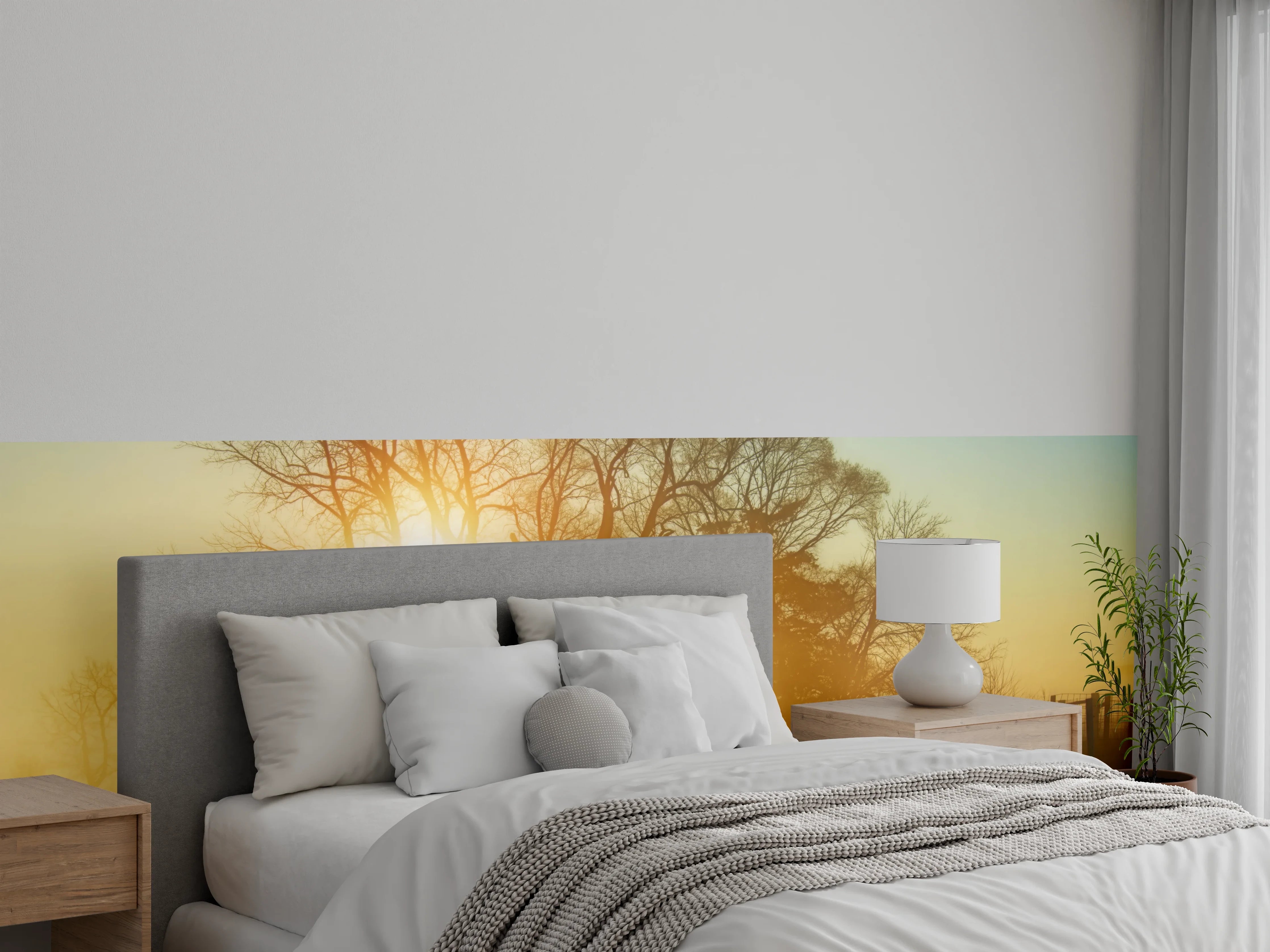 Wandverkleidung Schlafzimmer - Pferd in der Morgendämmerung