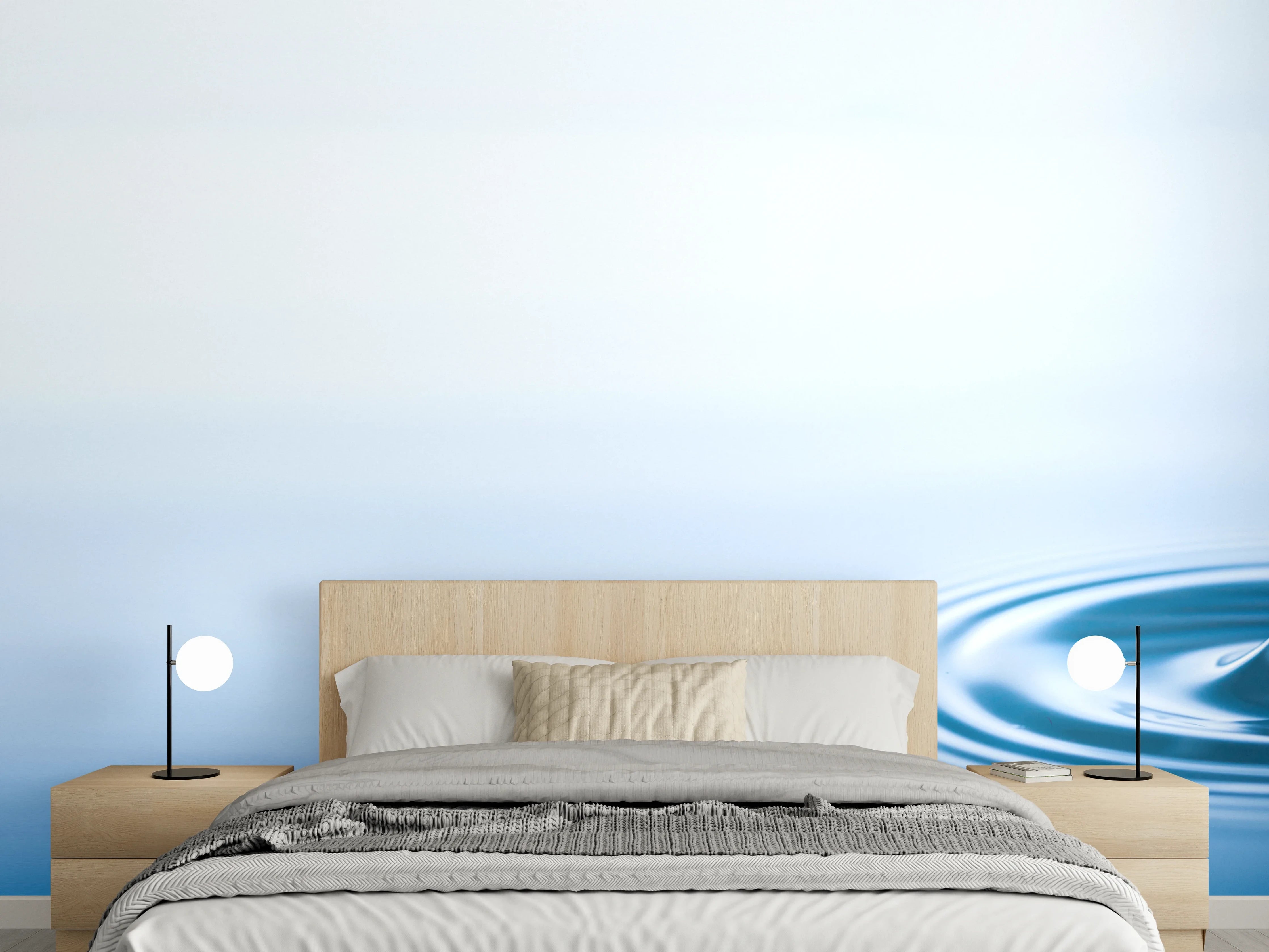 Wandverkleidung Schlafzimmer - Plätschern der fallenden Wassertropfen