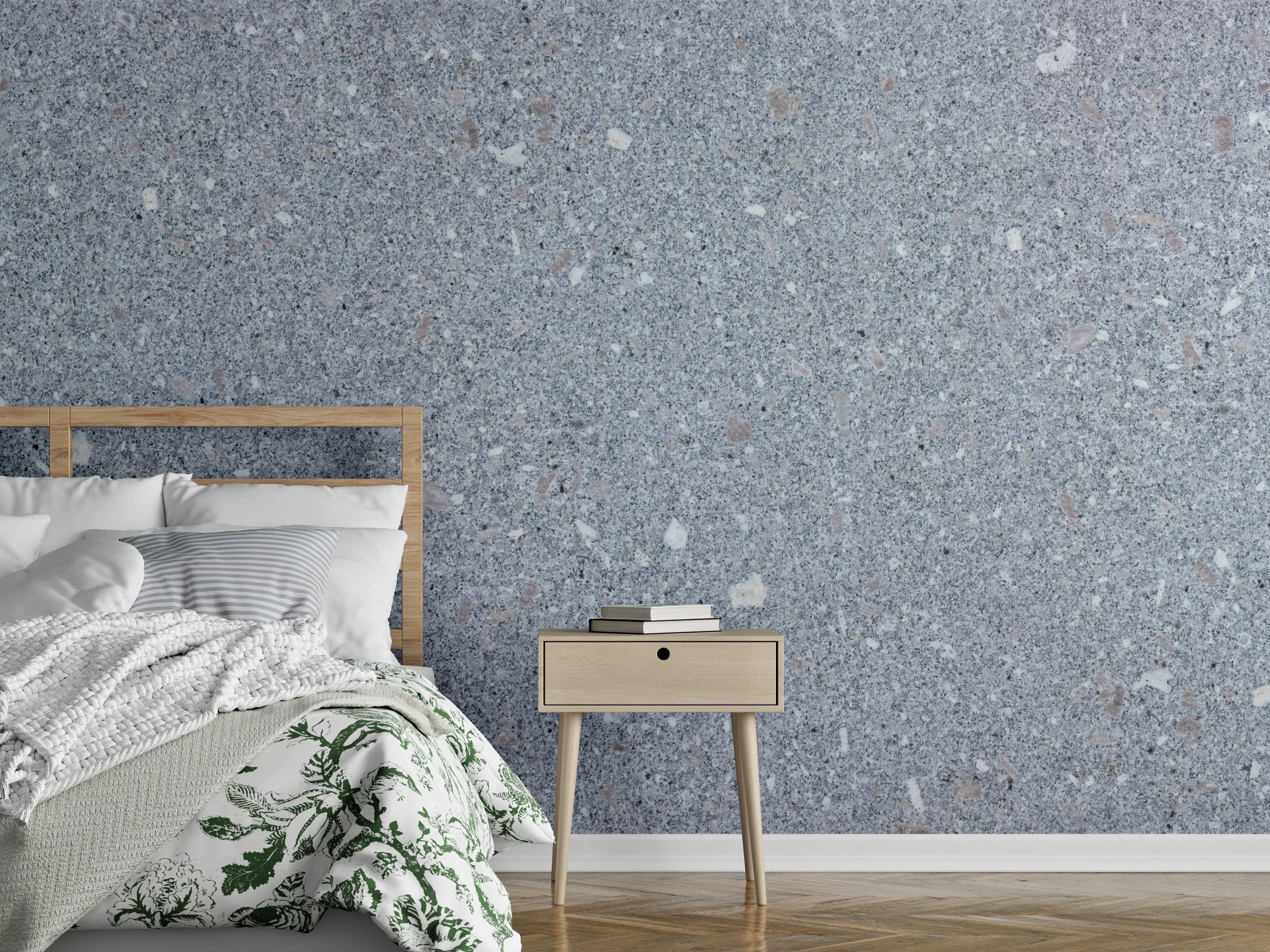 Wandverkleidung Schlafzimmer - Polierter Naturgranit