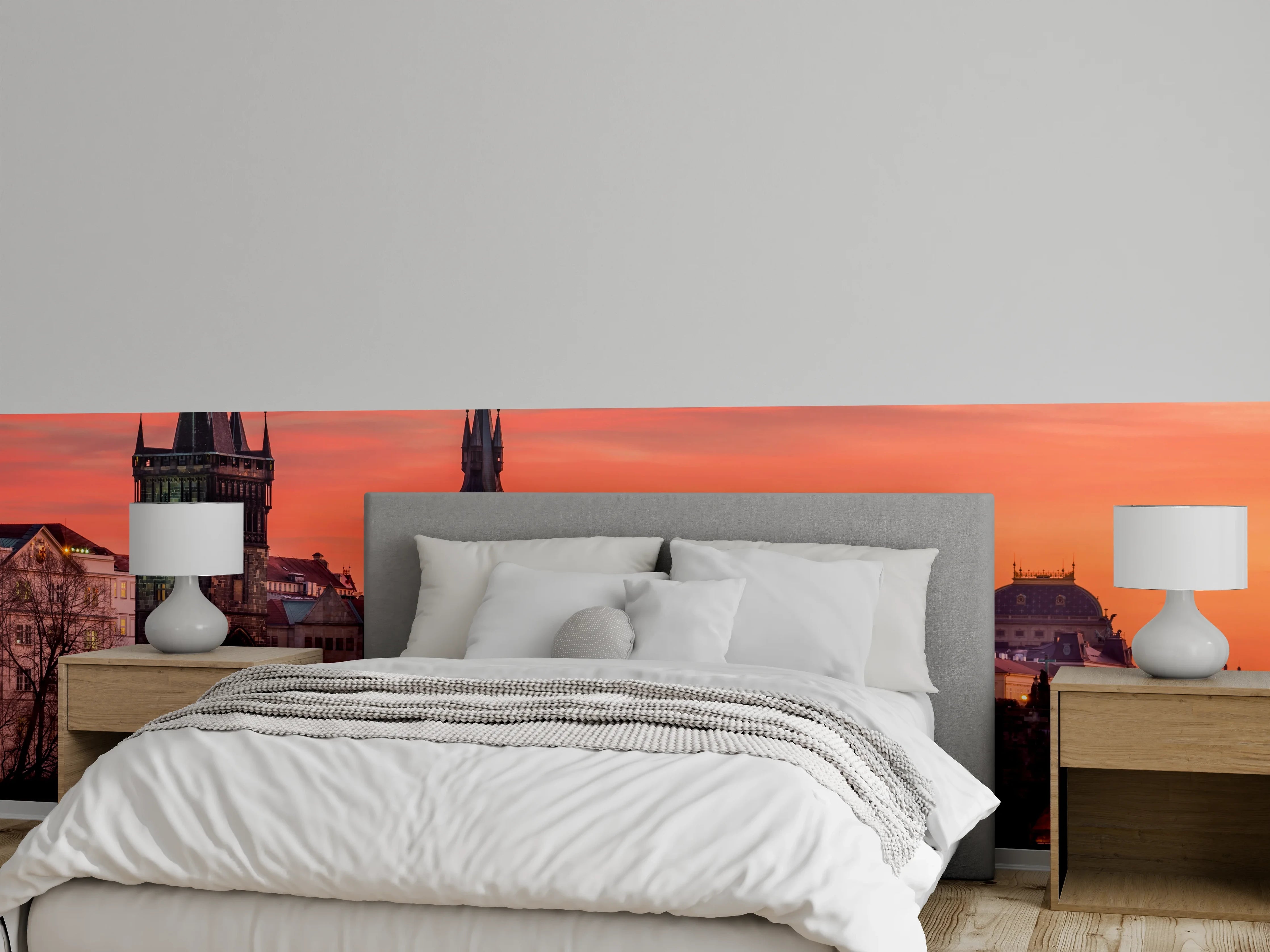 Wandverkleidung Schlafzimmer - Prager Altstadt bei Sonnenuntergang