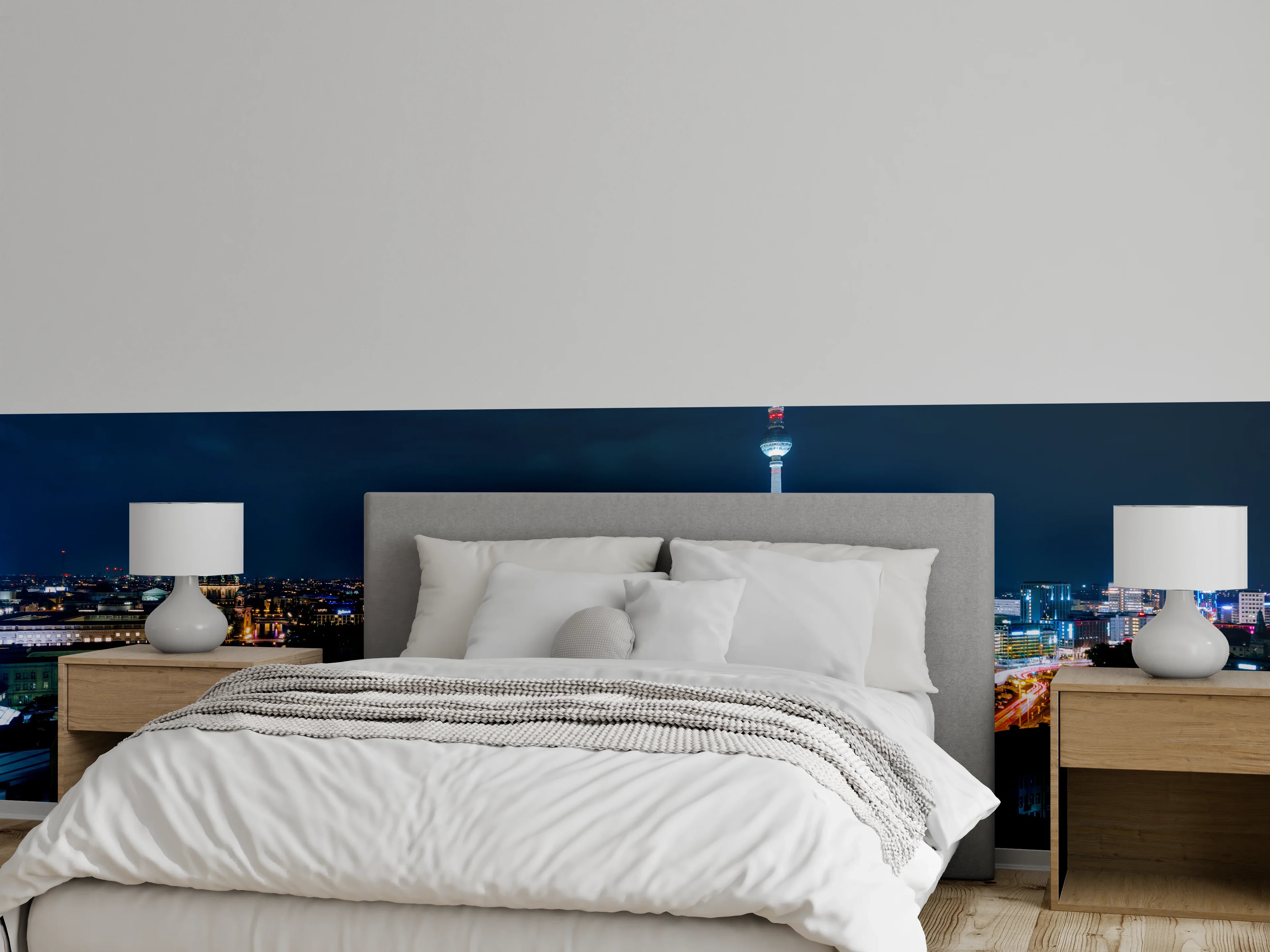 Wandverkleidung Schlafzimmer - Pusteblume schwarz-weiß Hintergrund
