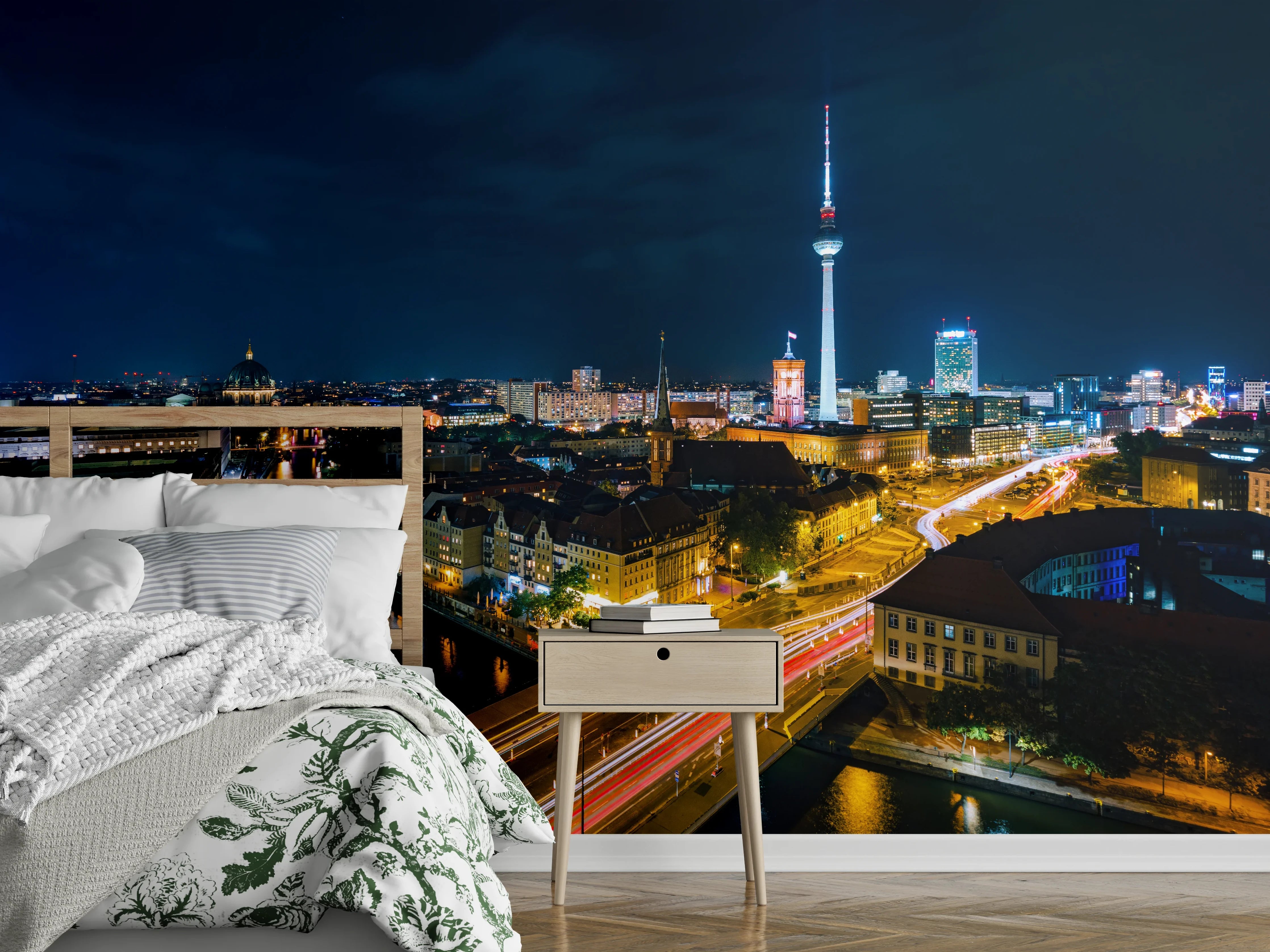Wandverkleidung Schlafzimmer - Pusteblume schwarz-weiß Hintergrund