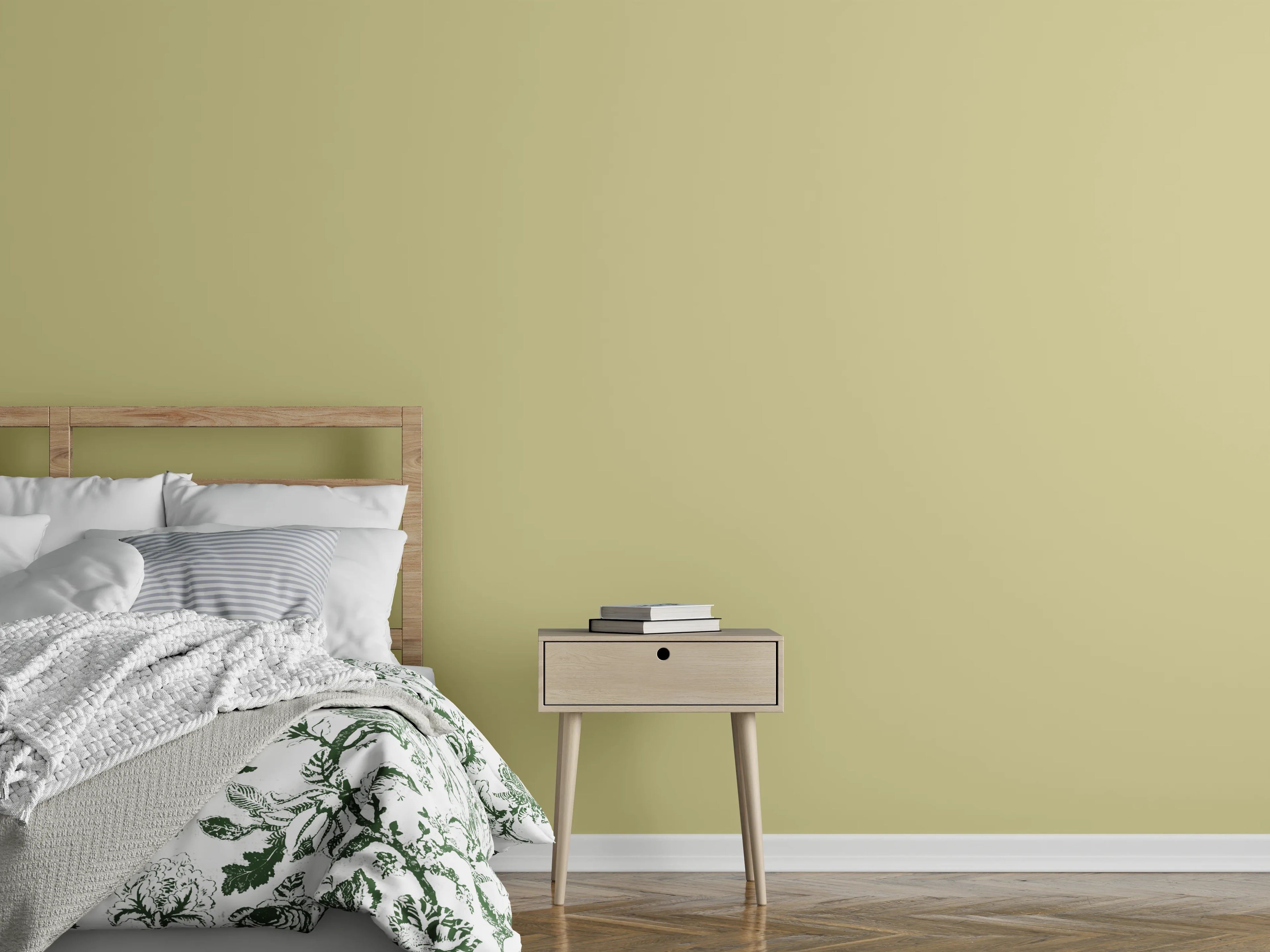 Wandverkleidung Schlafzimmer - RAL 1000 (Grünbeige)