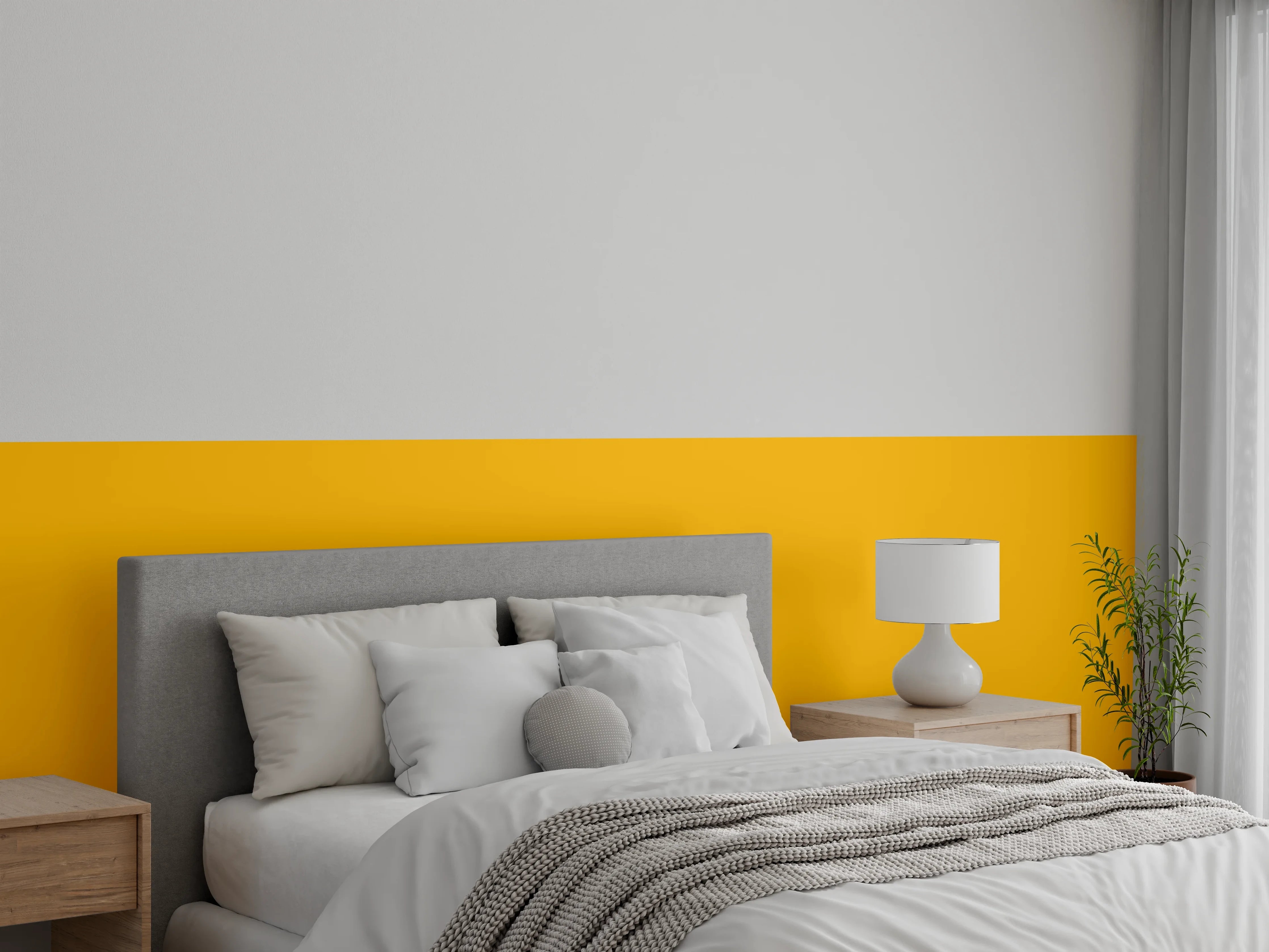 Wandverkleidung Schlafzimmer - RAL 1006 (Maisgelb)