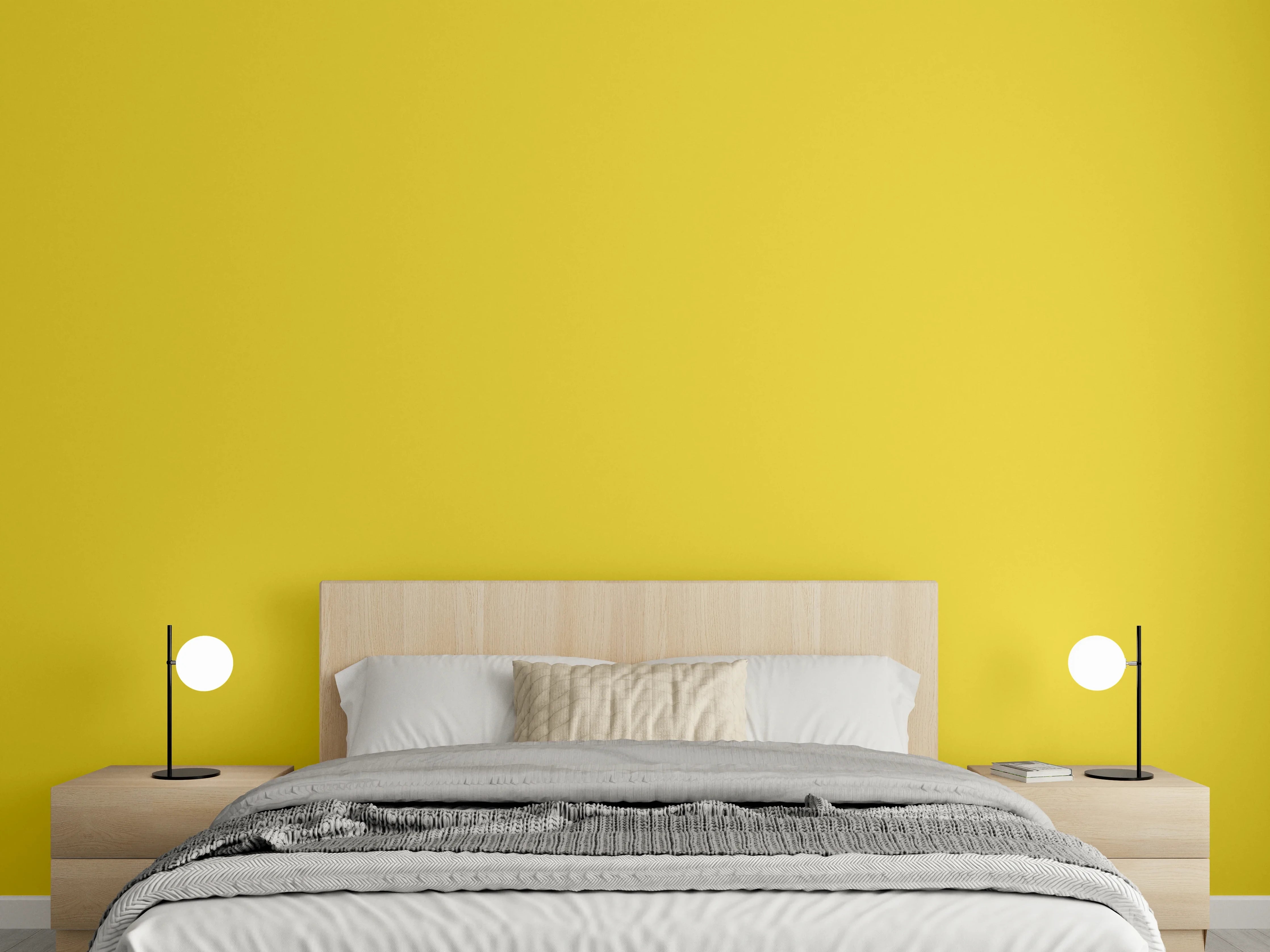Wandverkleidung Schlafzimmer - RAL 1012 (Zitronengelb)