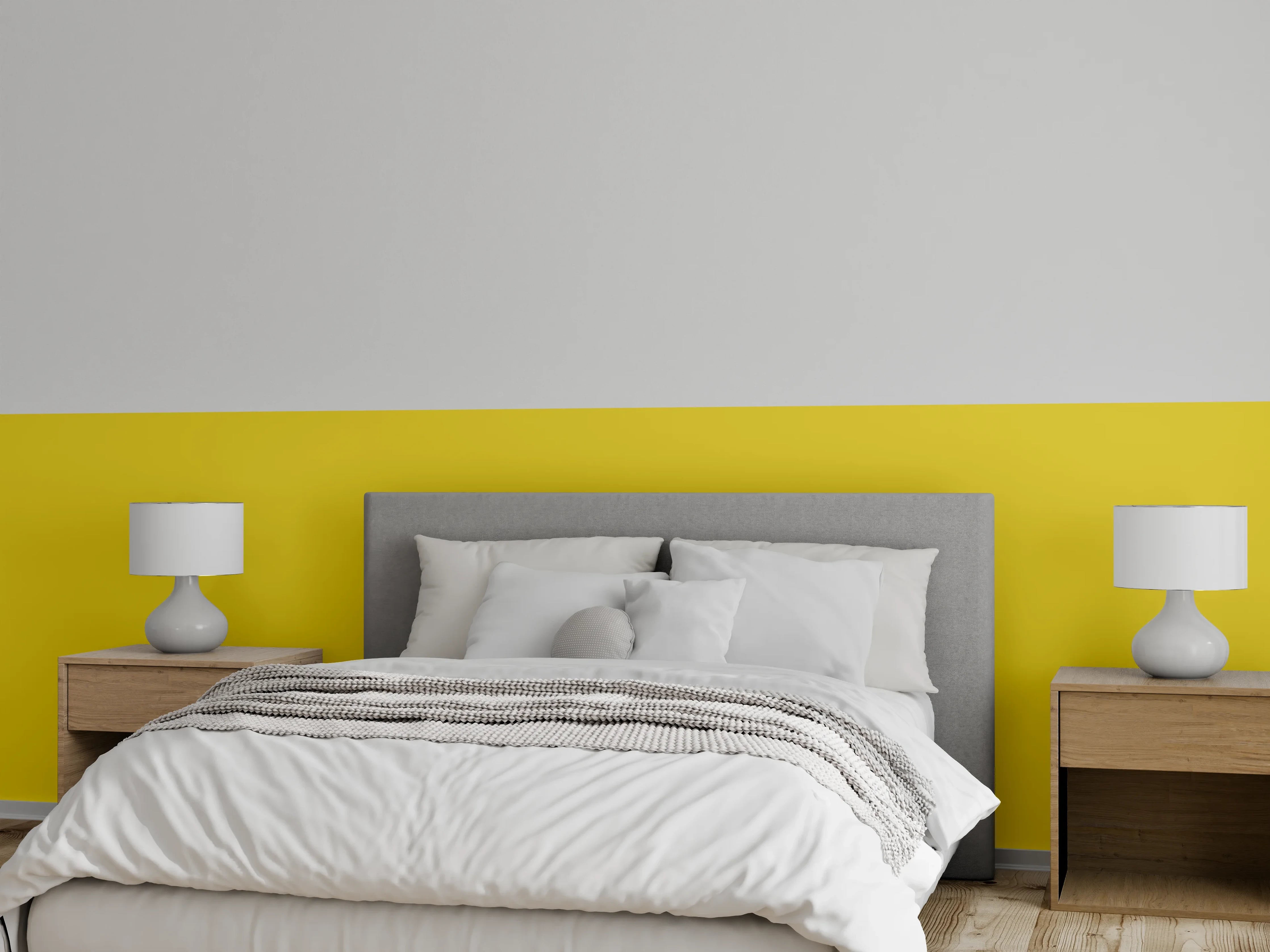 Wandverkleidung Schlafzimmer - RAL 1012 (Zitronengelb)