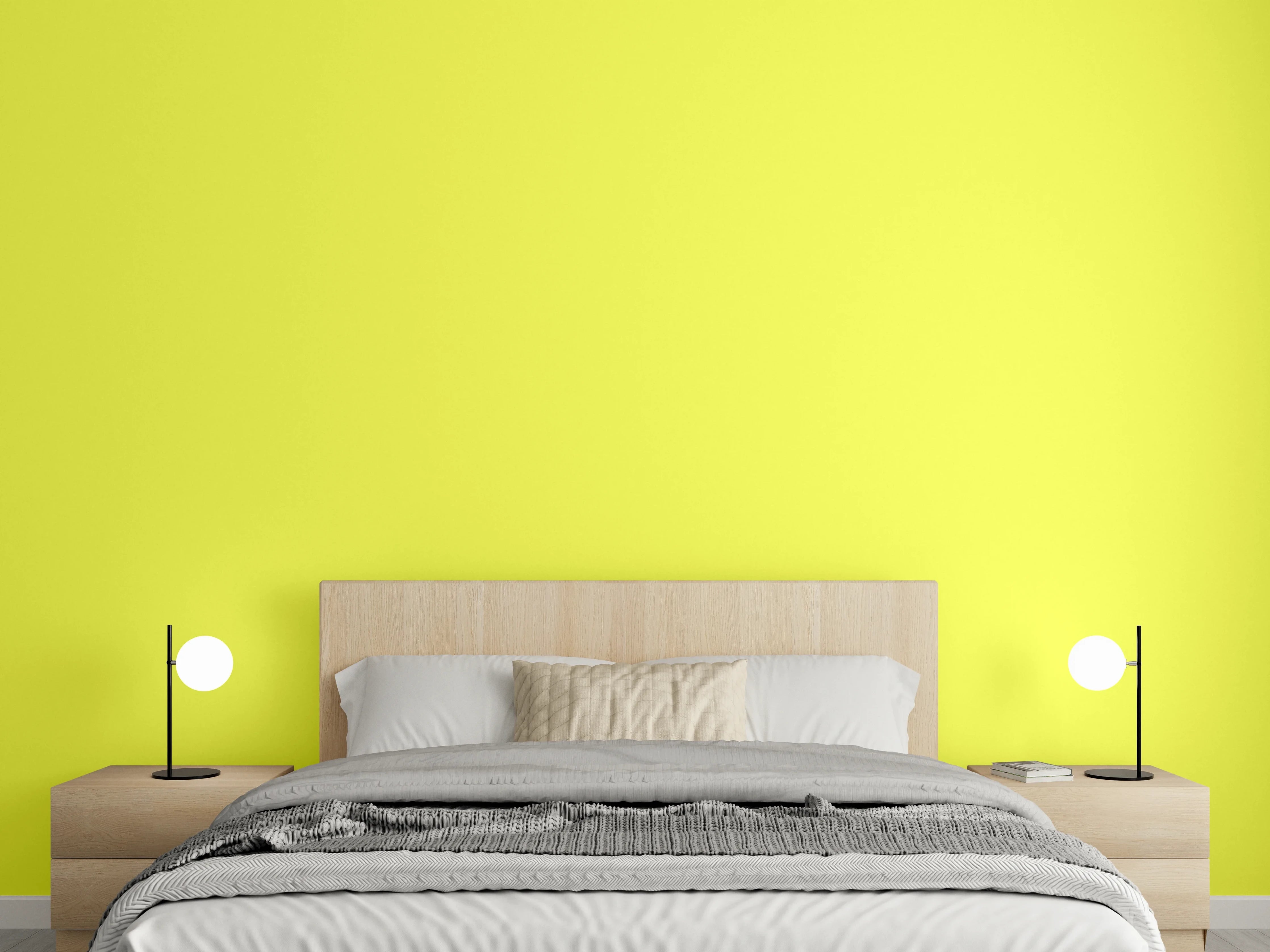 Wandverkleidung Schlafzimmer - RAL 1016 (Schwefelgelb)