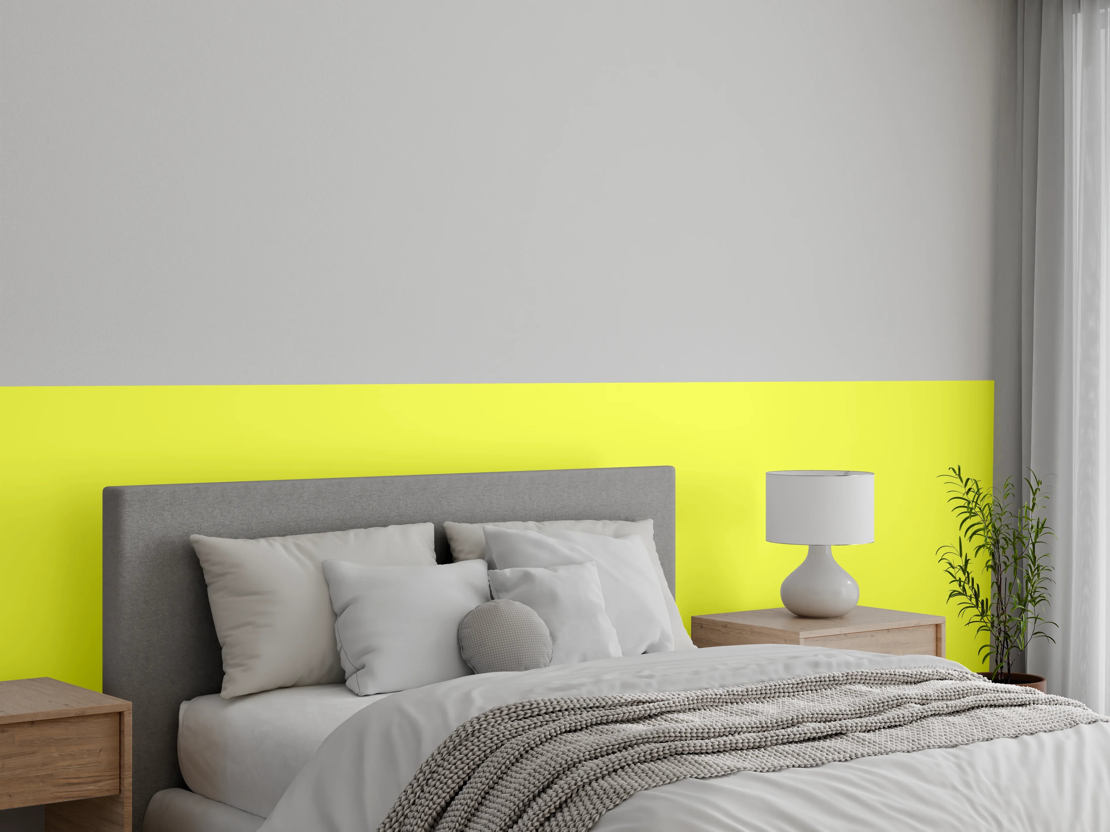 Wandverkleidung Schlafzimmer - RAL 1016 (Schwefelgelb)