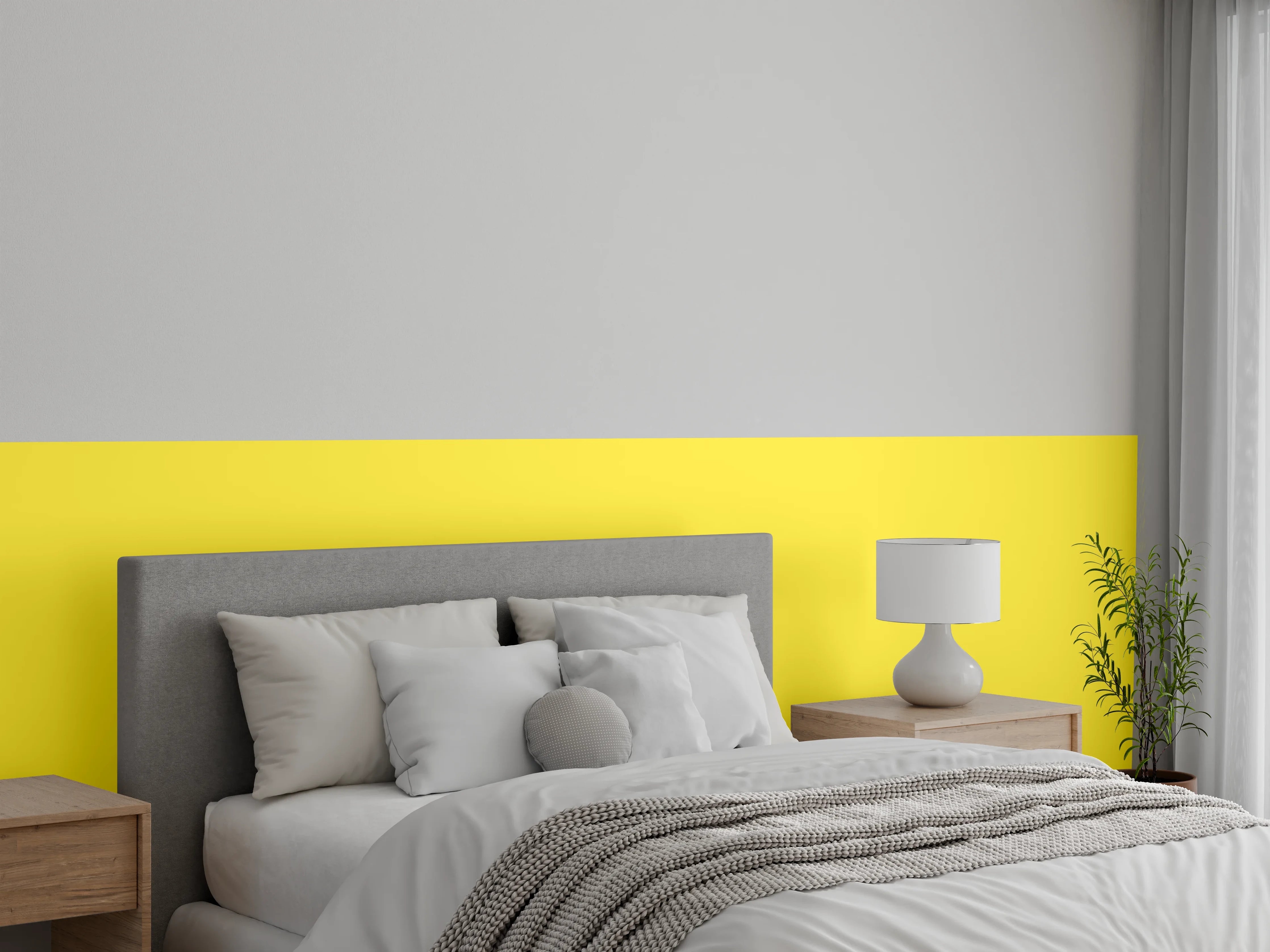 Wandverkleidung Schlafzimmer - RAL 1018 (Zinkgelb)