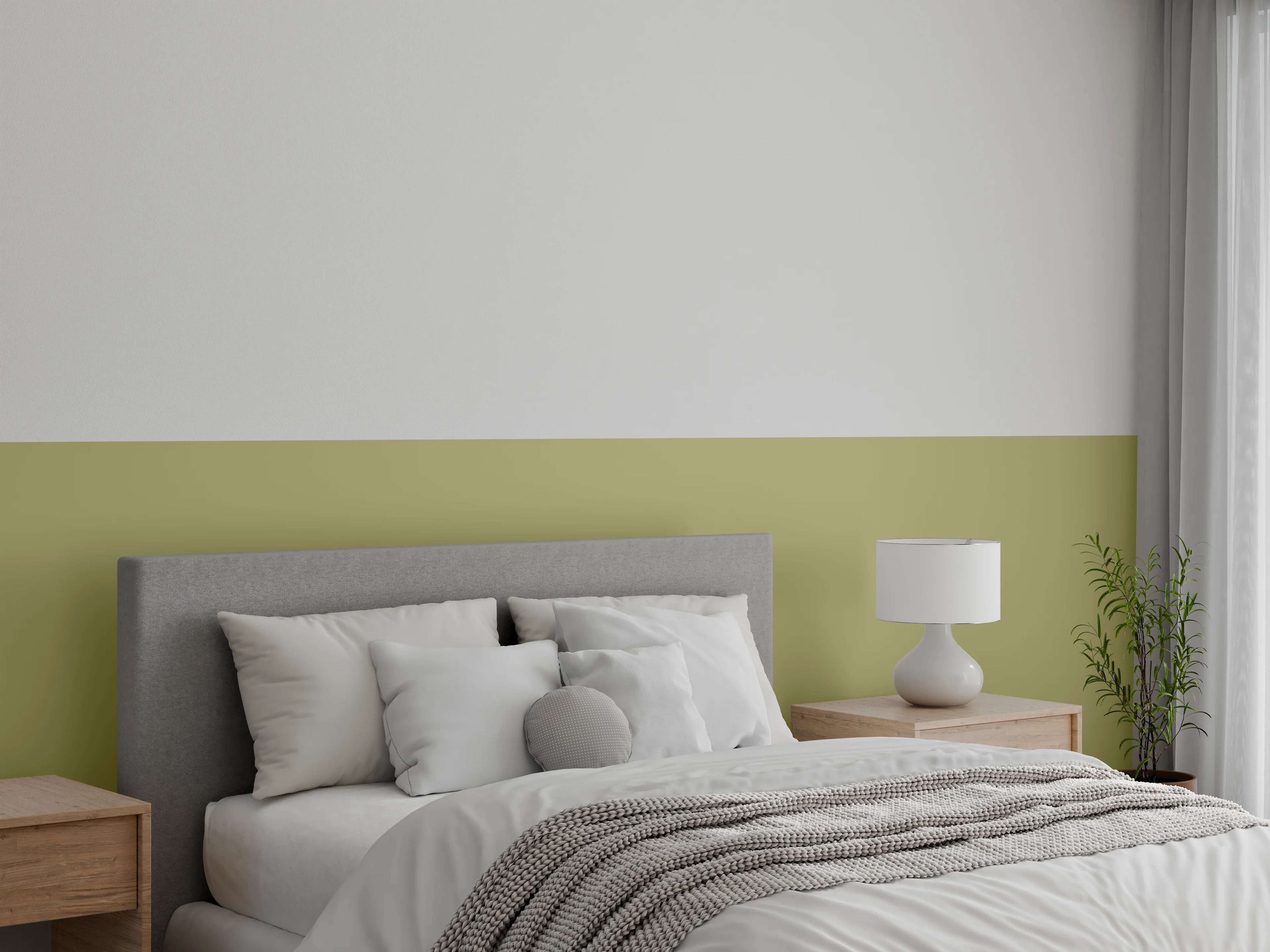 Wandverkleidung Schlafzimmer - RAL 1020 (olivgelb)