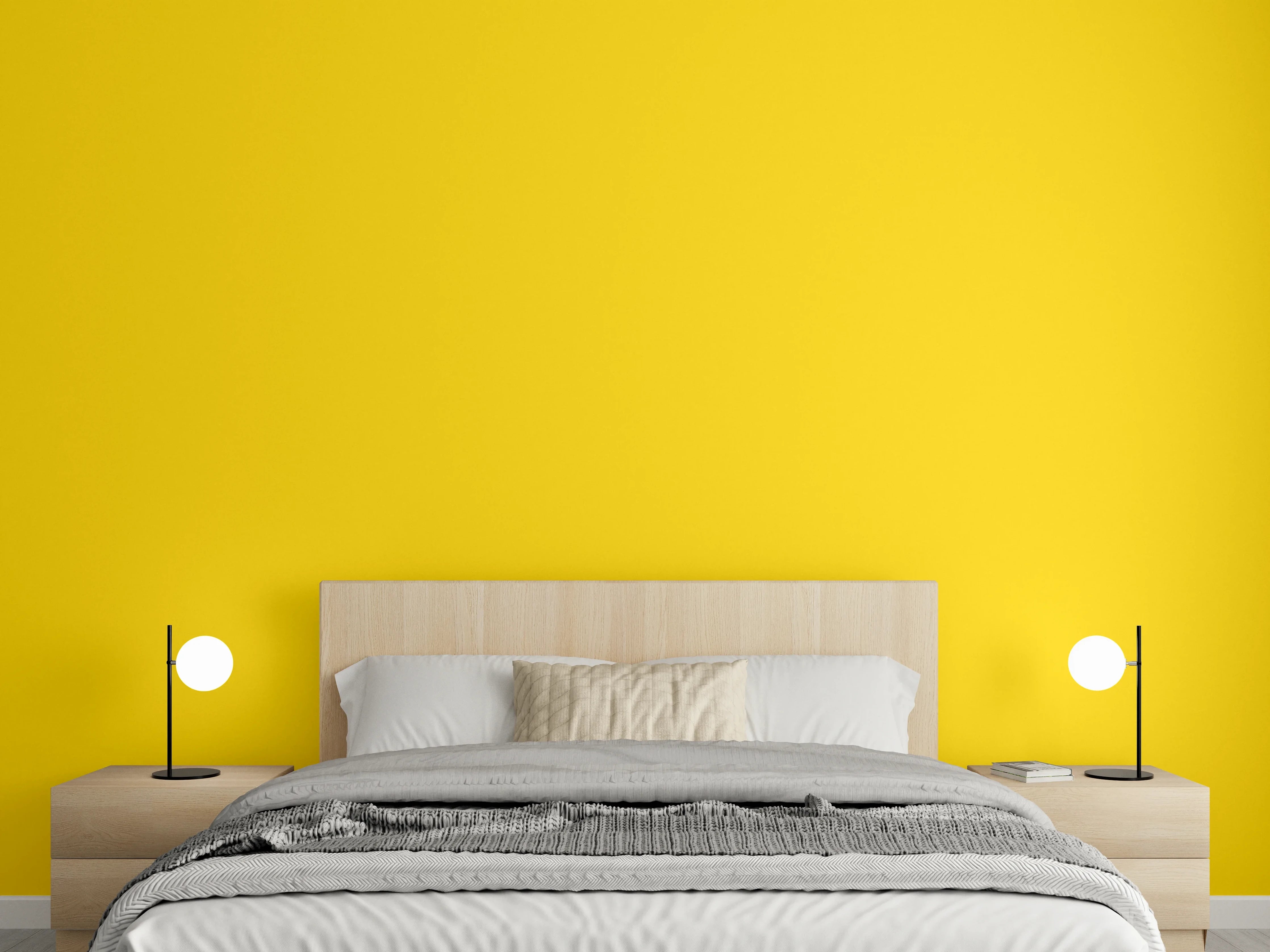 Wandverkleidung Schlafzimmer - RAL 1021 (Rapsgelb)