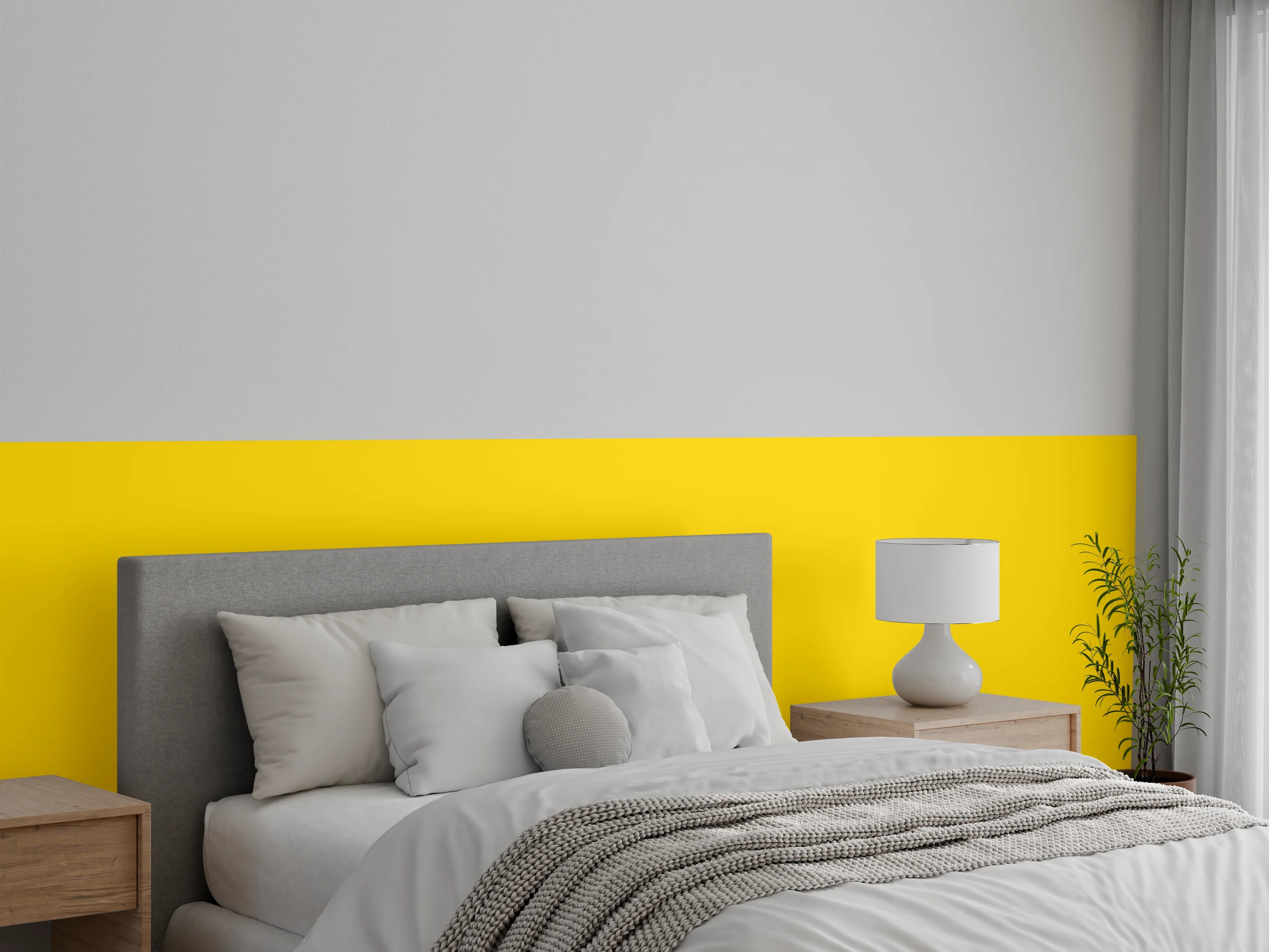 Wandverkleidung Schlafzimmer - RAL 1021 (Rapsgelb)