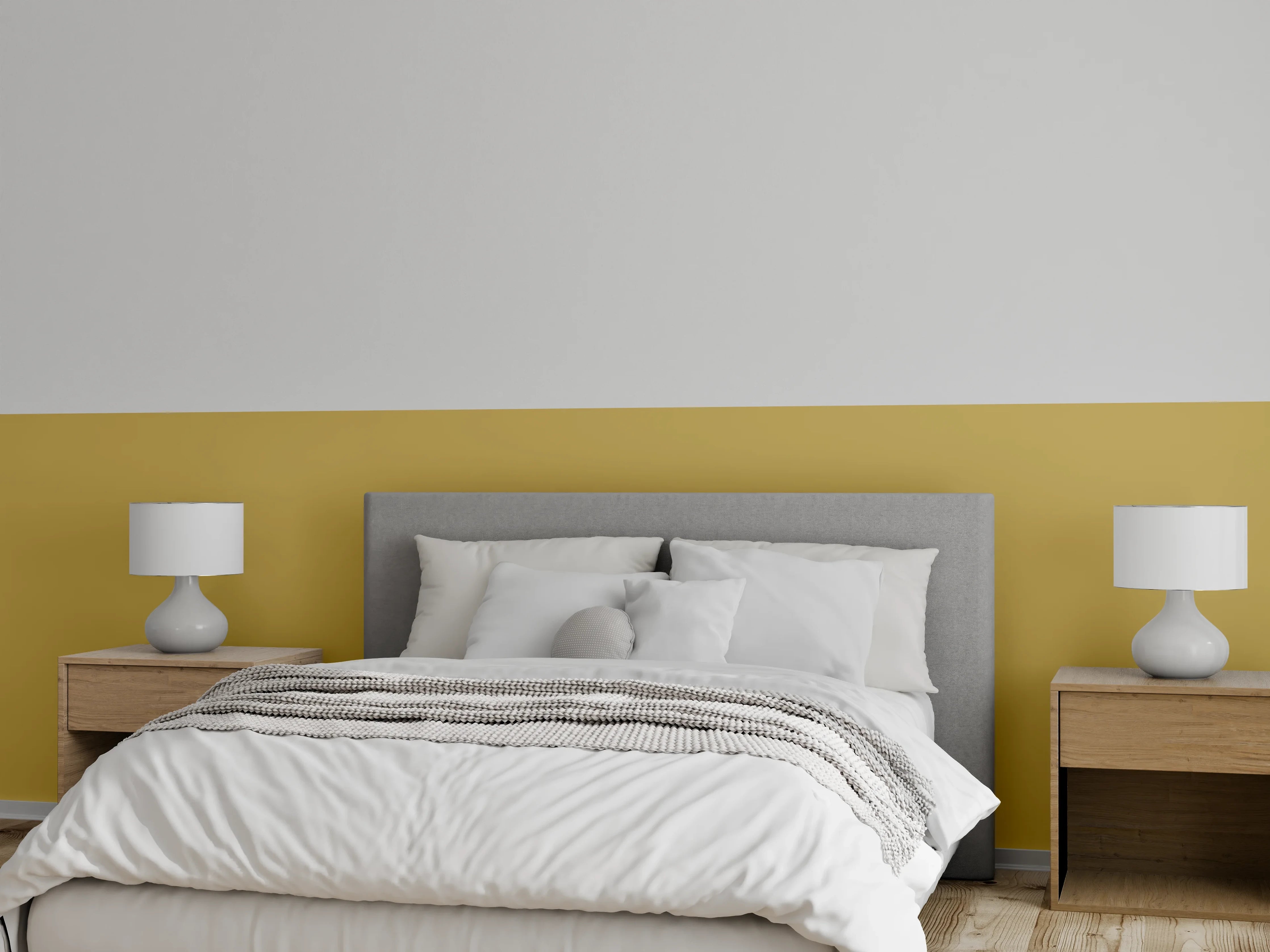 Wandverkleidung Schlafzimmer - RAL 1024 (Ockergelb)