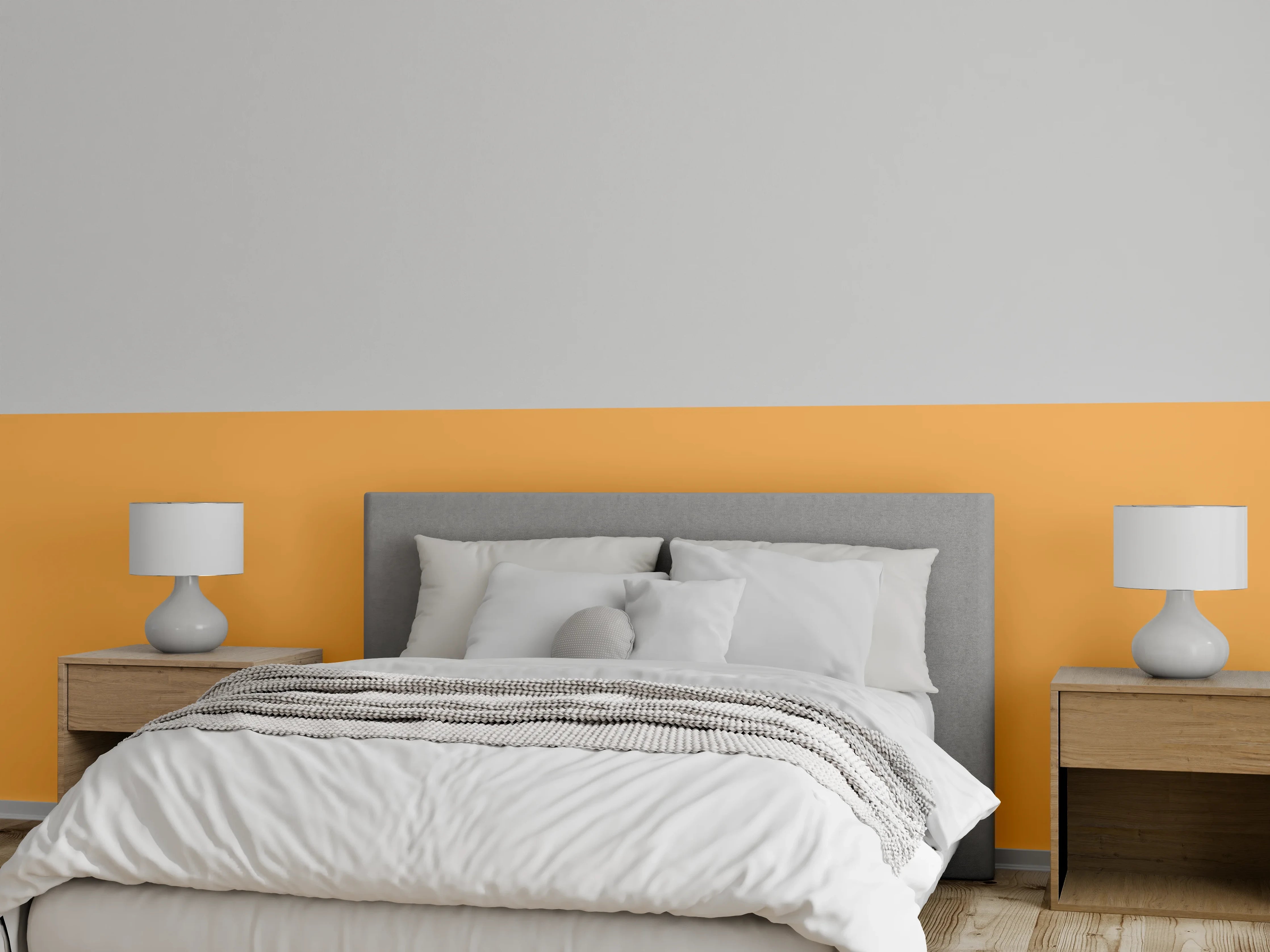 Wandverkleidung Schlafzimmer - RAL 1034 (Pastellgelb)