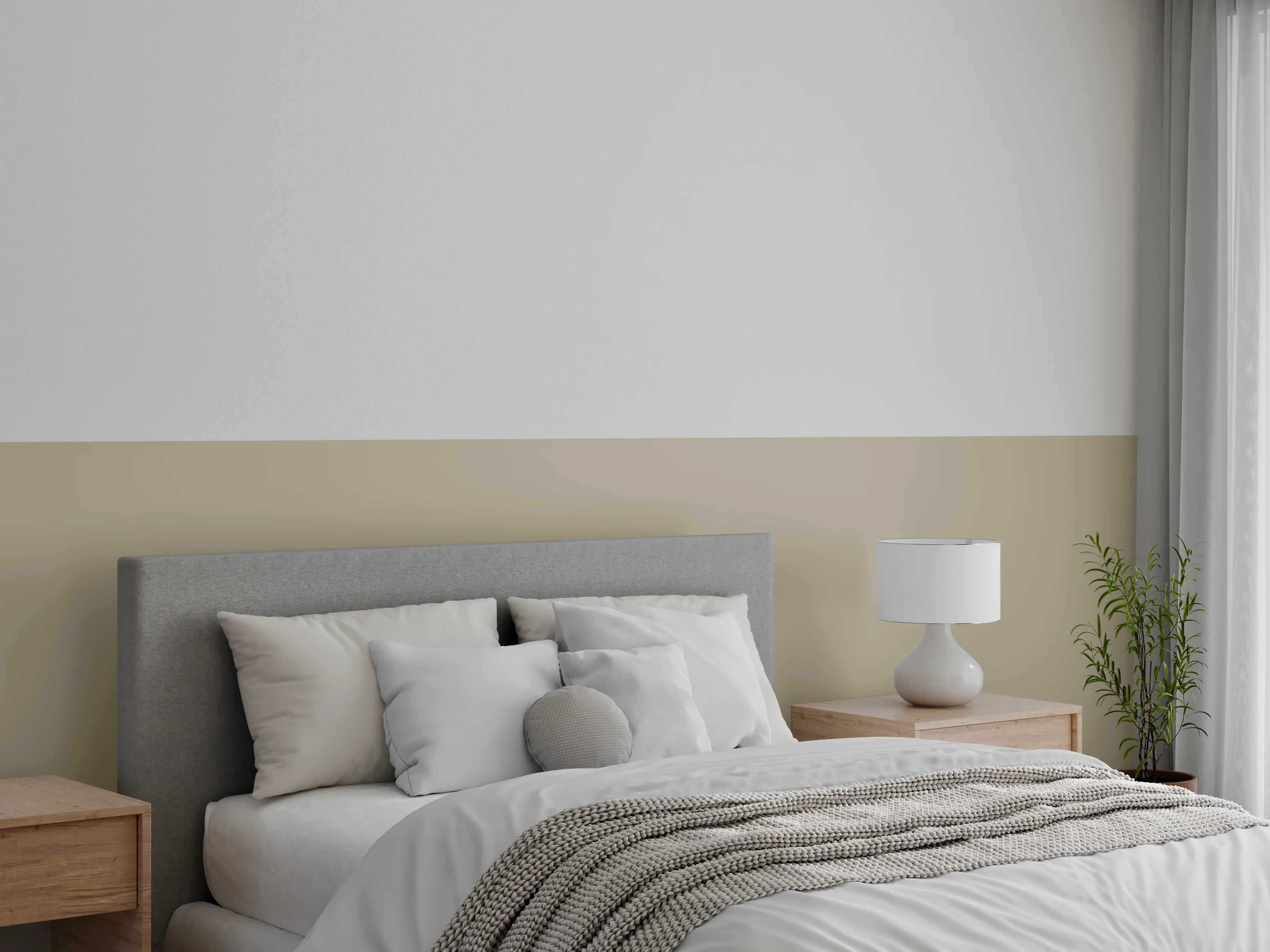 Wandverkleidung Schlafzimmer - RAL 1035 (Perlbeige)