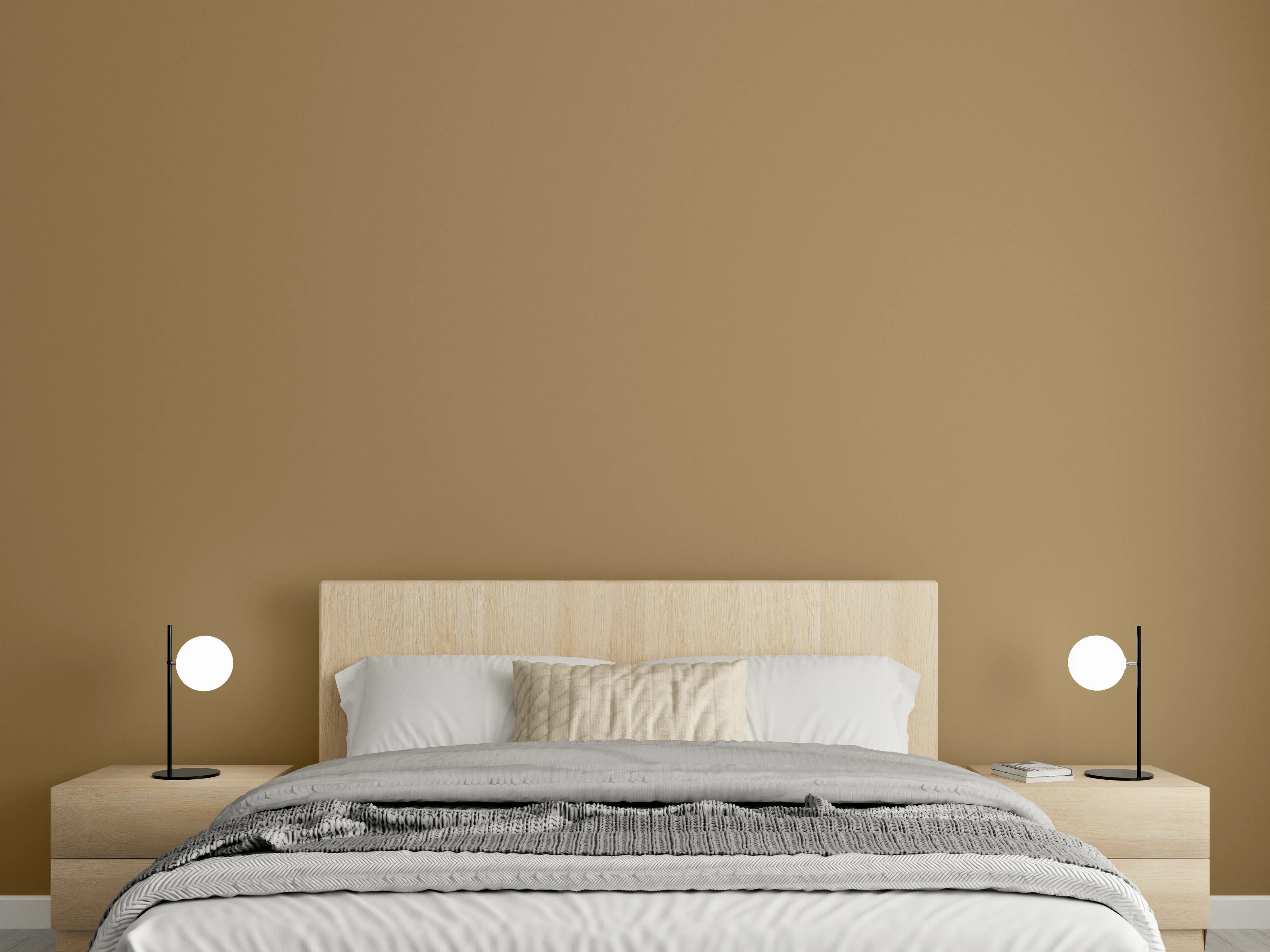 Wandverkleidung Schlafzimmer - RAL 1036 (Perlgold)